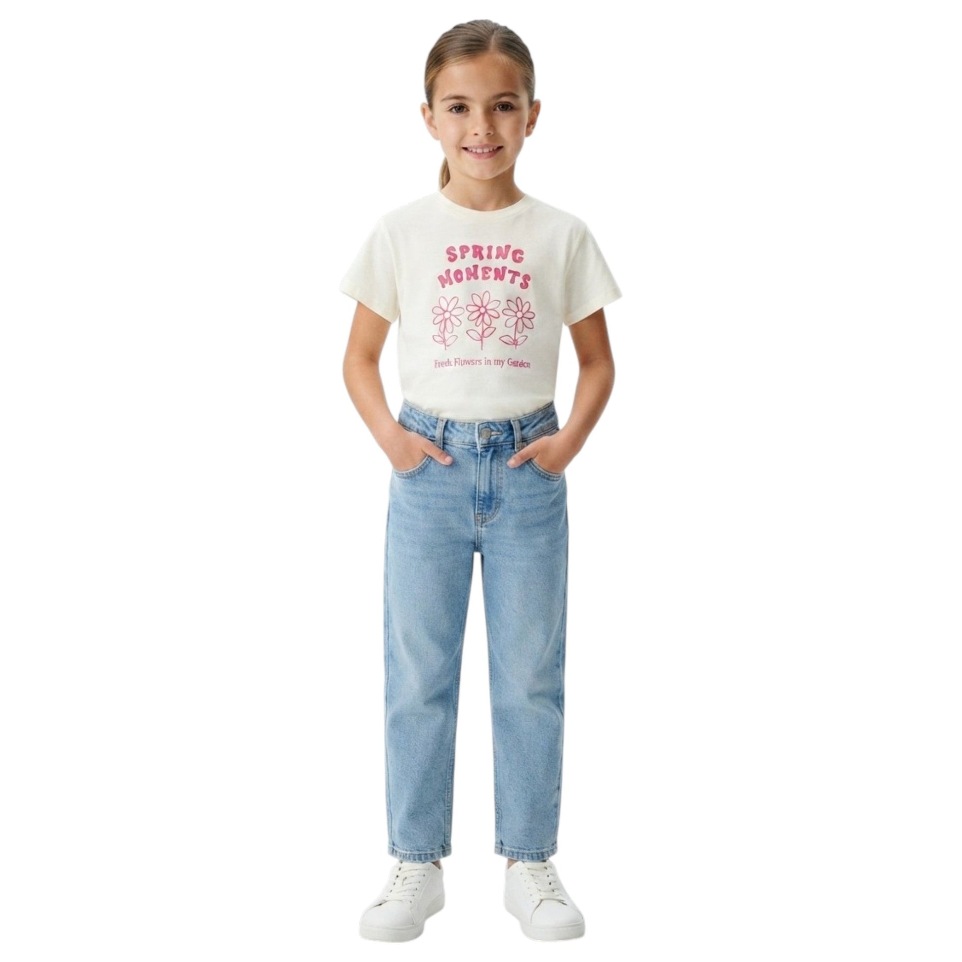 Kids Girl's Printed Top,White