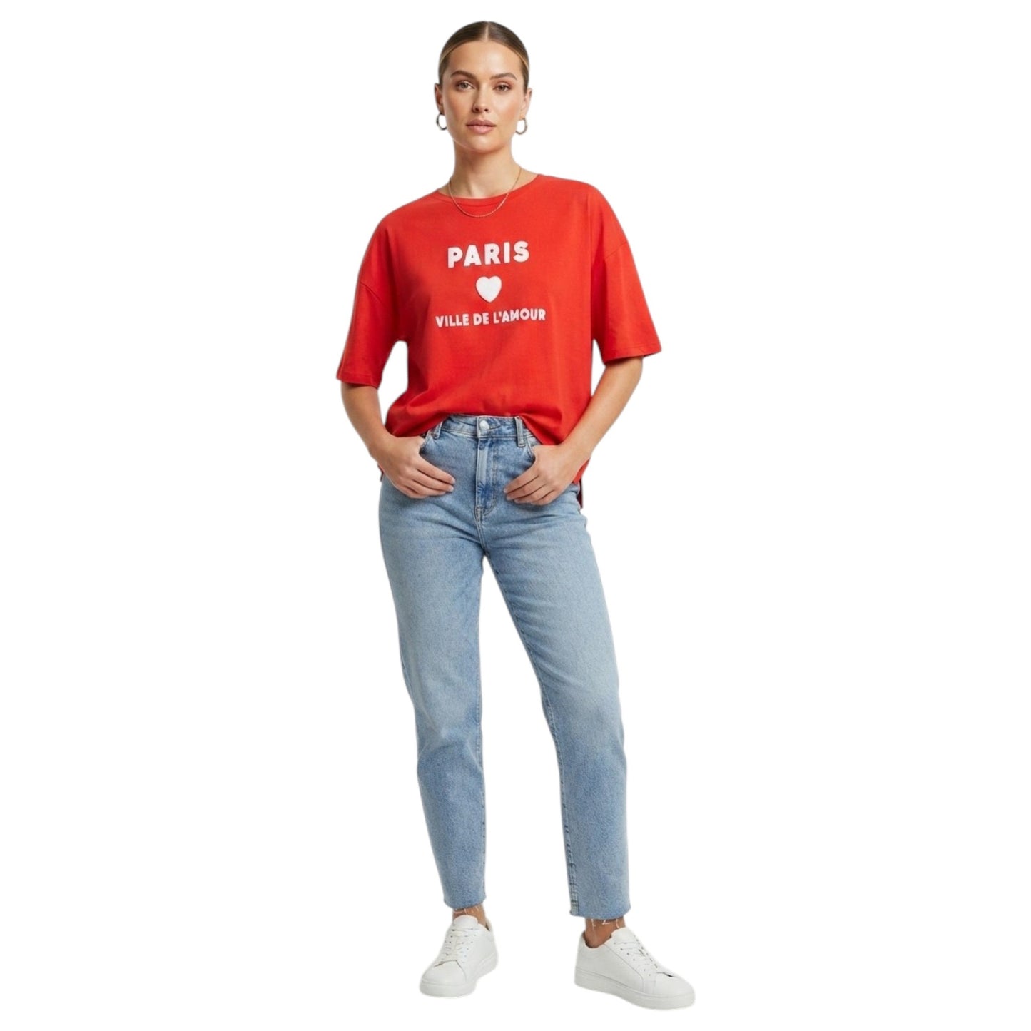Women's Printed Top,Red