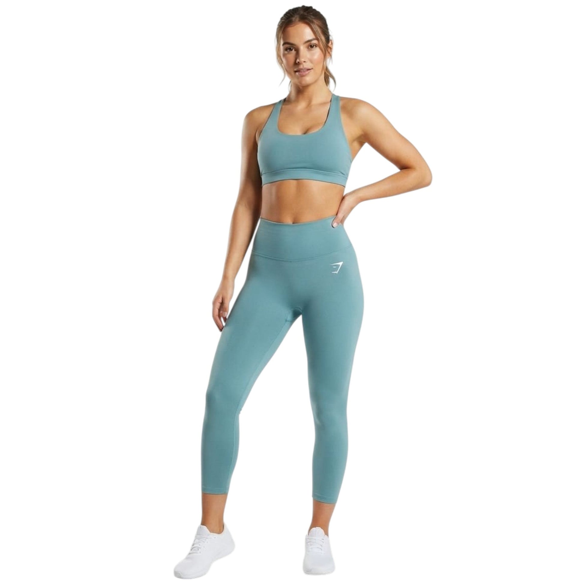 Women's Plain Solid Legging,Light Turquoise