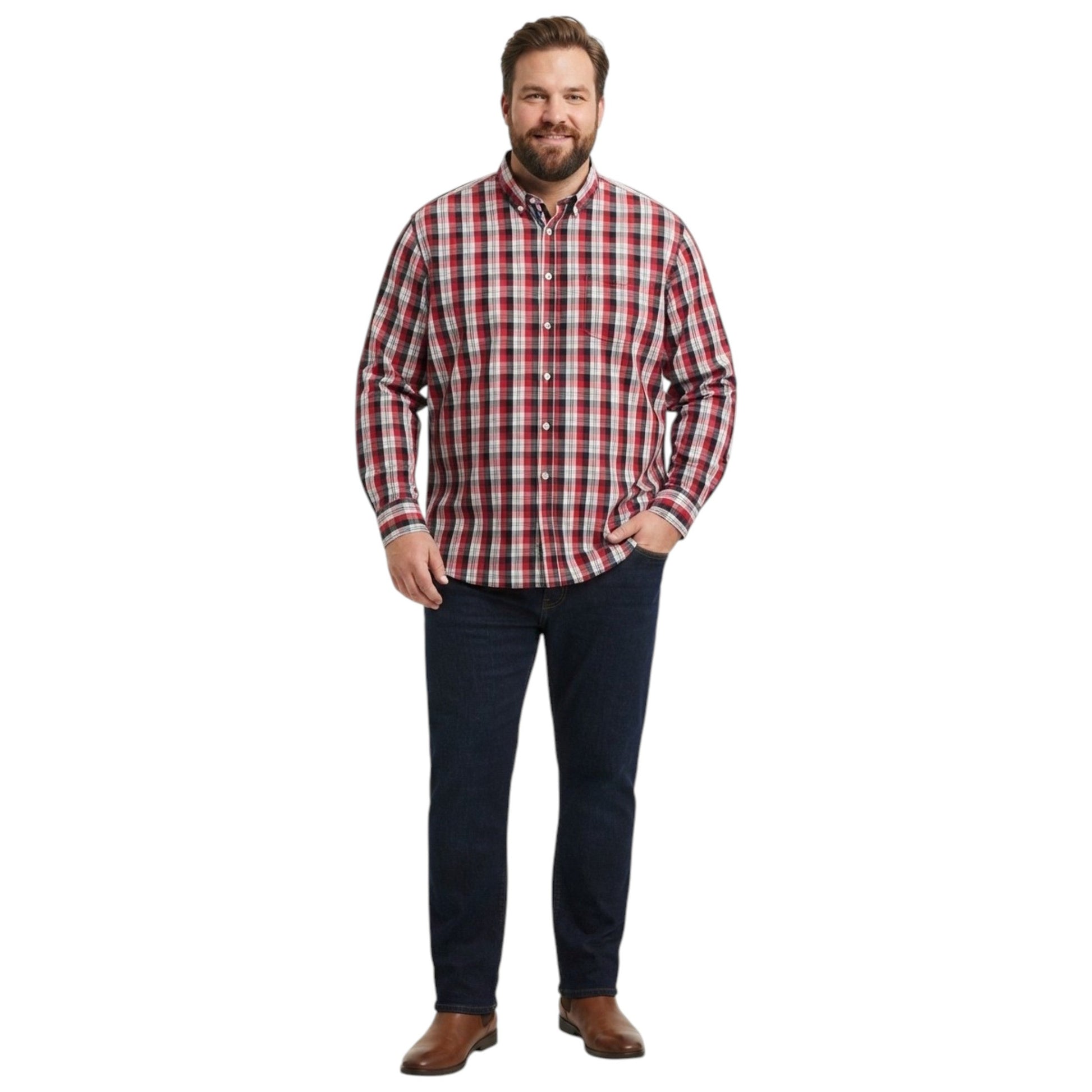 Men's Plaid Dress Shirt,Multi