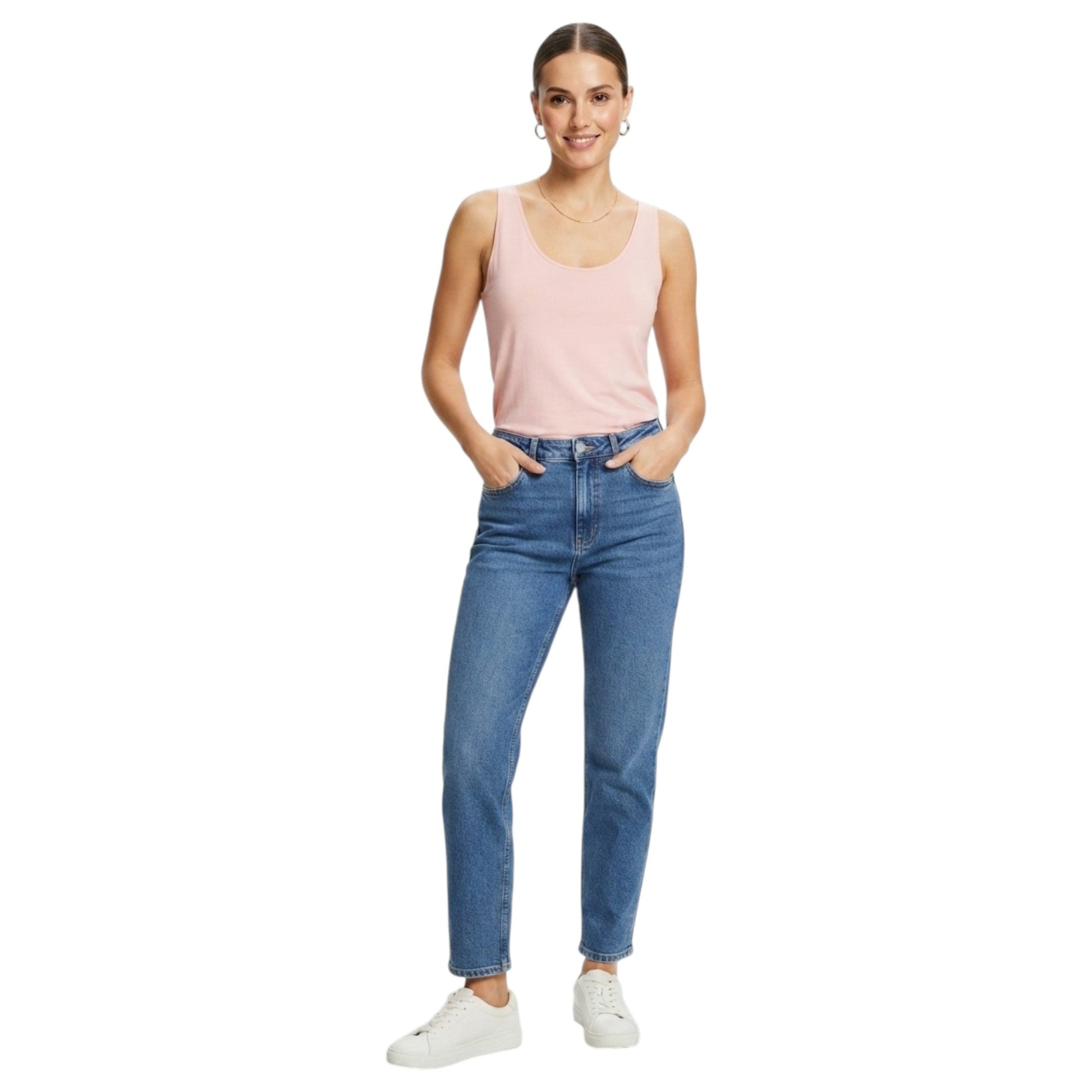 Women's Plain Solid Top,Light Pink