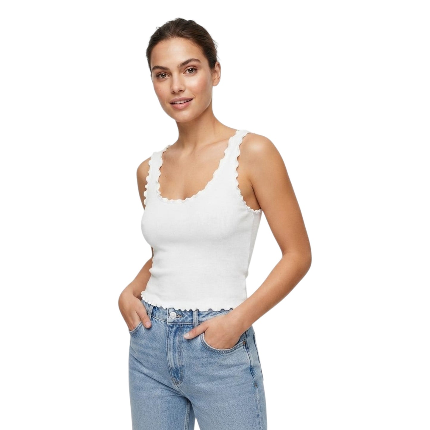 Women's Plain Solid Top,White