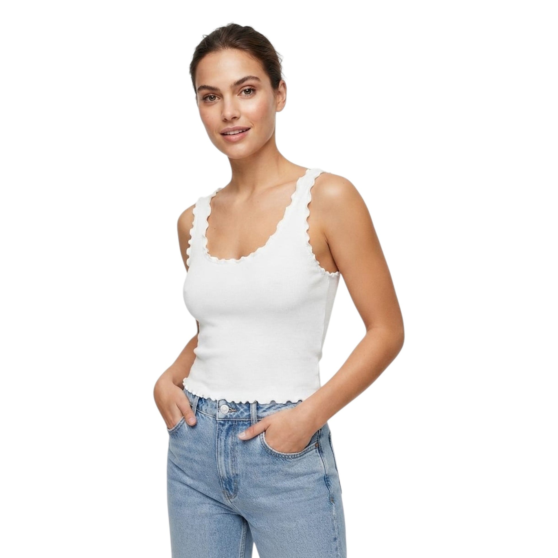 Women's Plain Solid Top,White