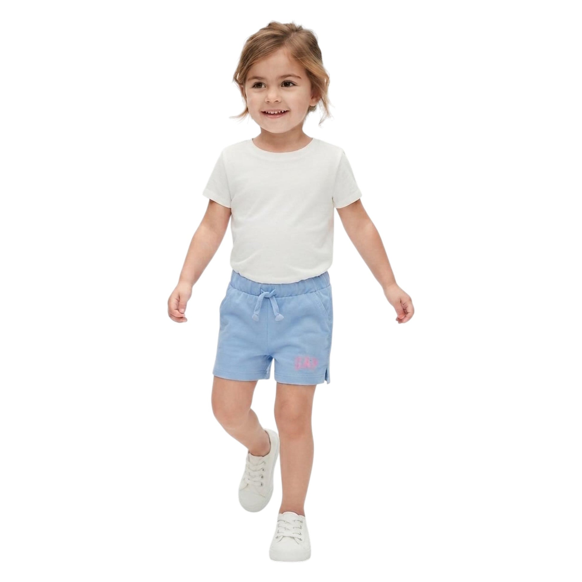 Kids Girl's Brand Logo Printed Short,Light Pastel Purple