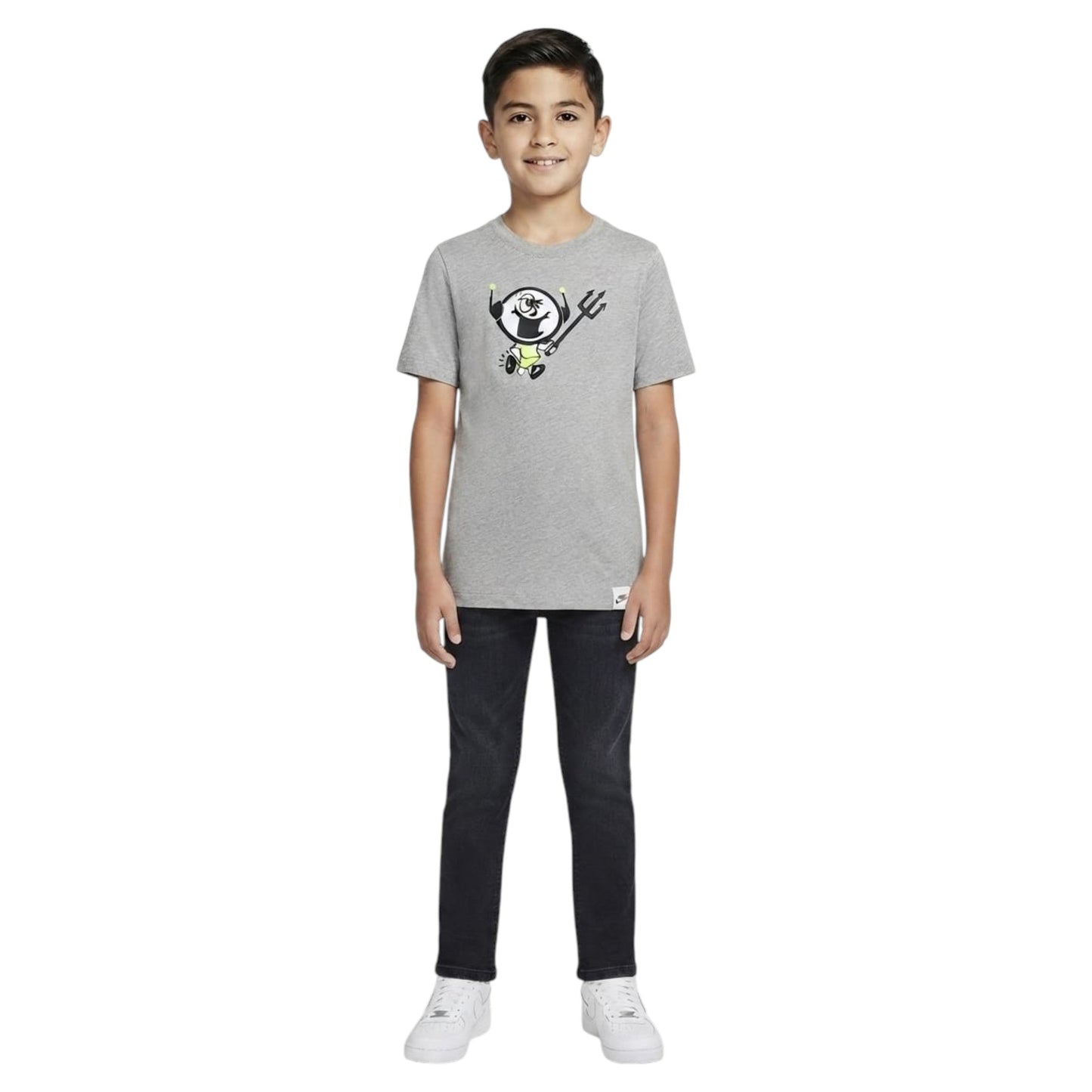Kids Boy's Printed Top,Grey