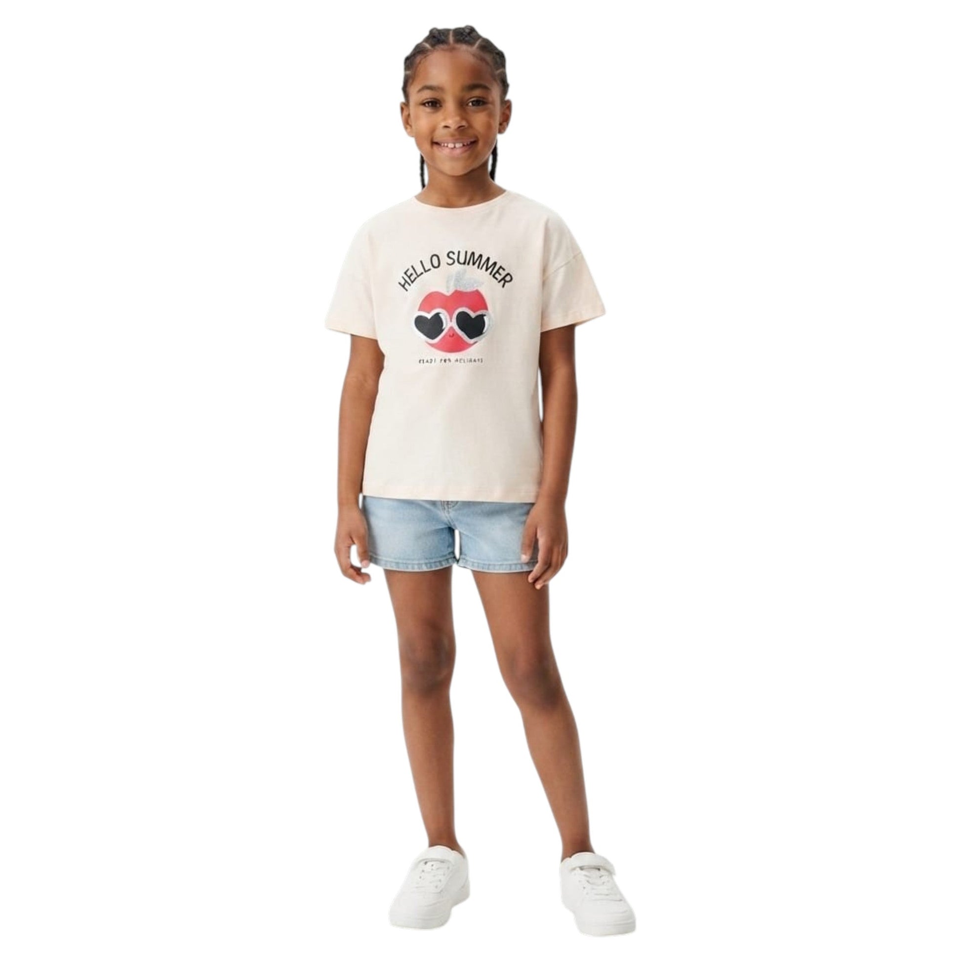 Kids Girl's Printed Top,Beige