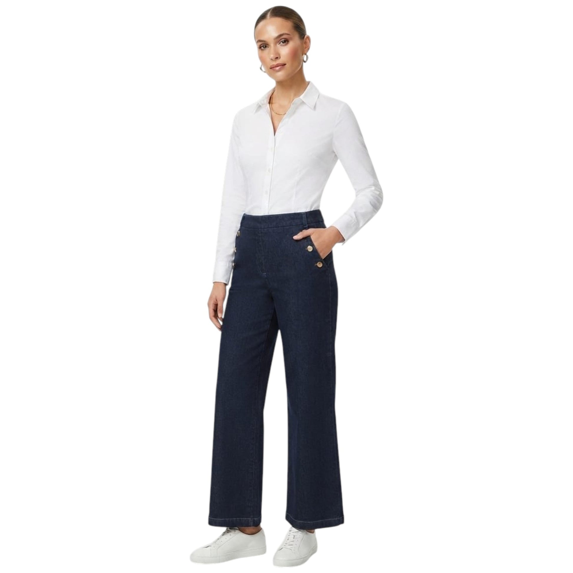 Women's Plain Solid Jeans,Navy