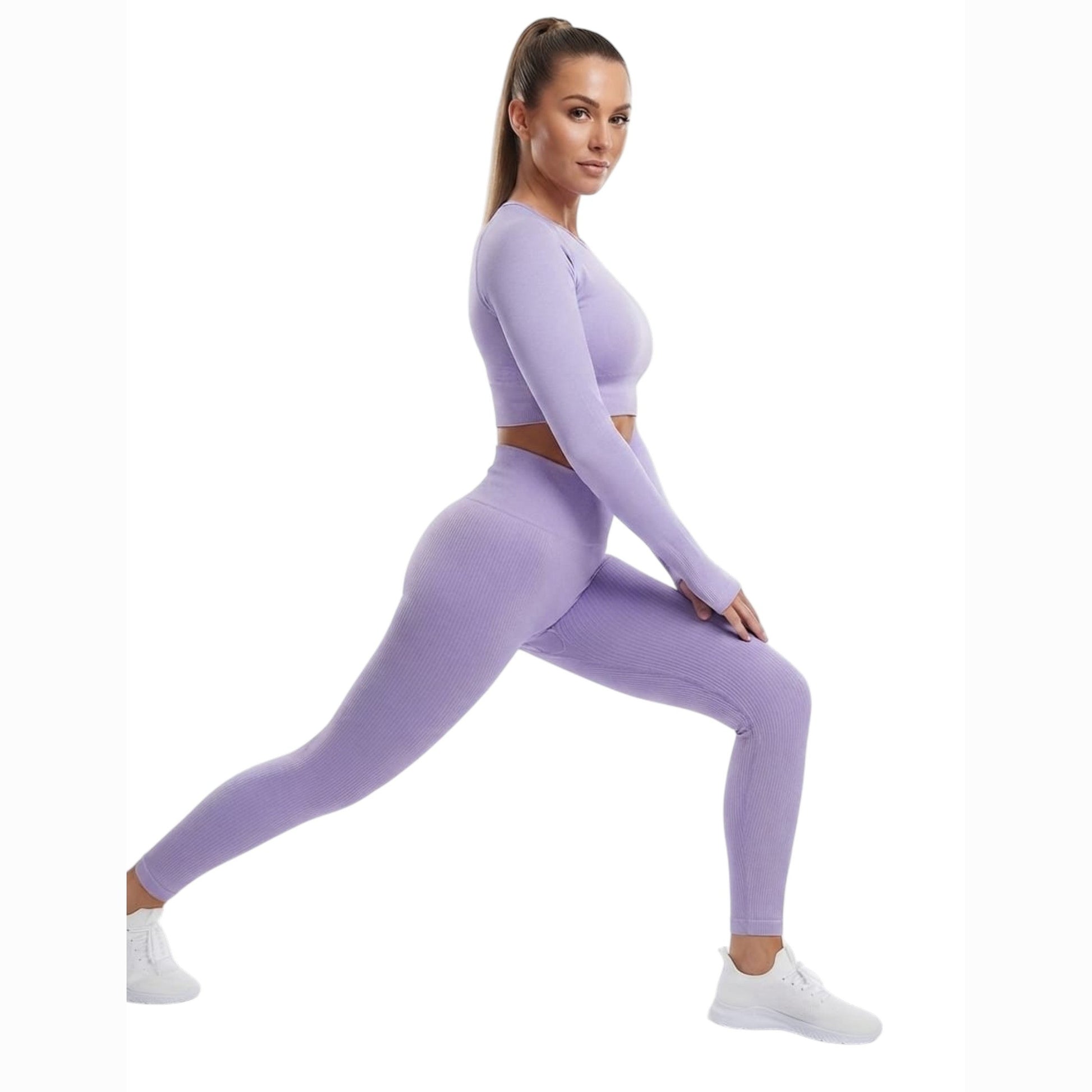 Women's Ribbed Legging,Purple