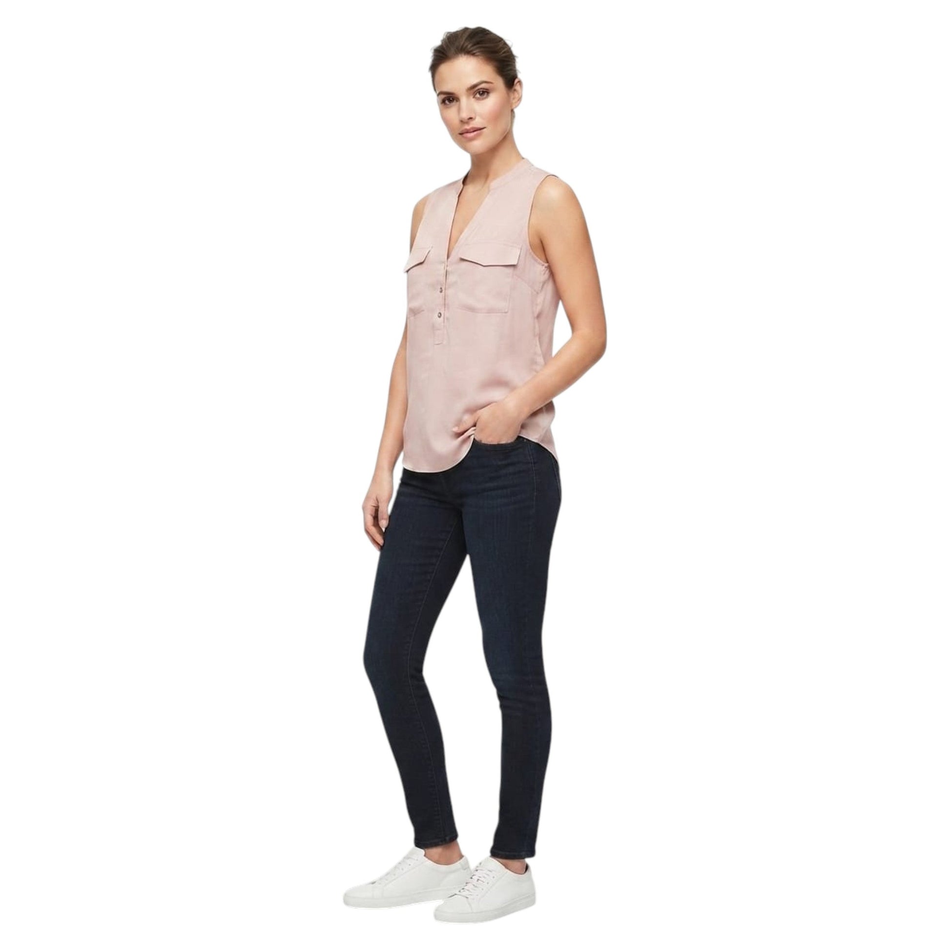 Women's Plain Solid Top,Nude