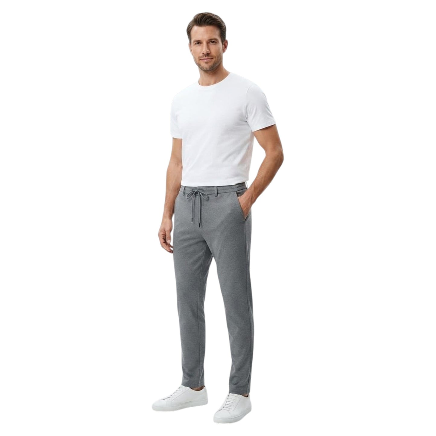 Men's Plain Solid Pant,Grey