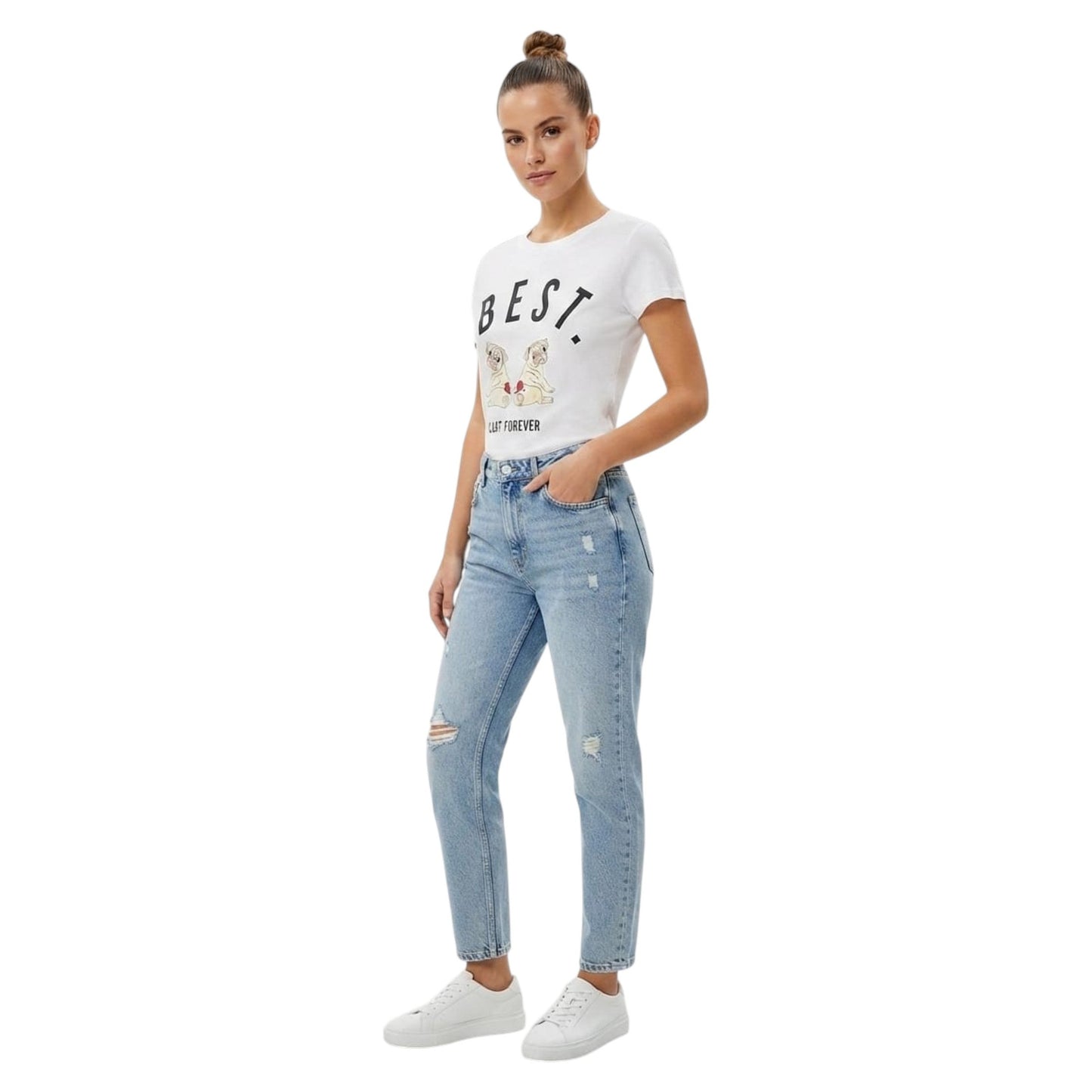 Women's Printed Top,White