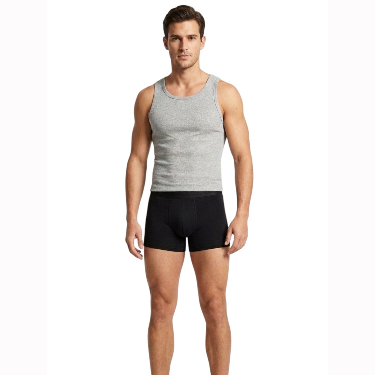 Men's Ribbed Tank Top,Grey