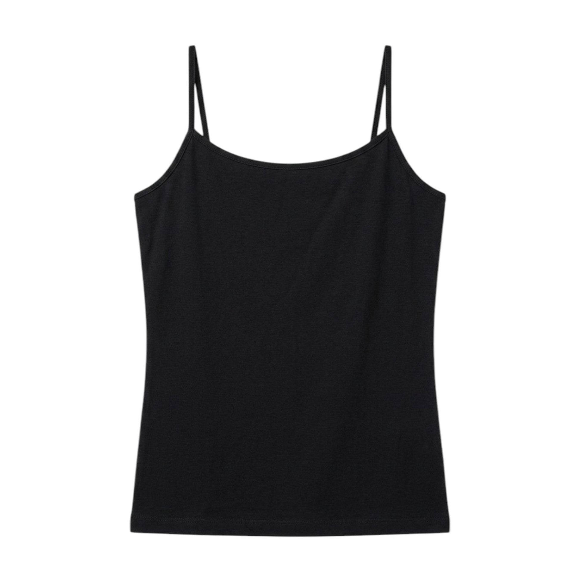 Women's Plain Solid Tank Top,Black