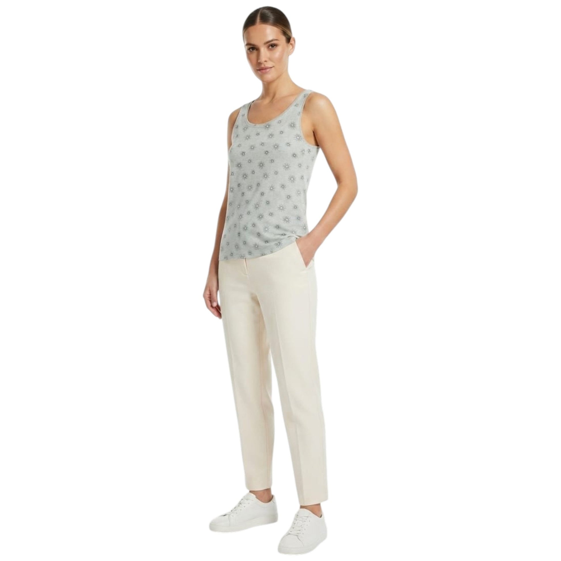 Women's Printed Top,Mint Green