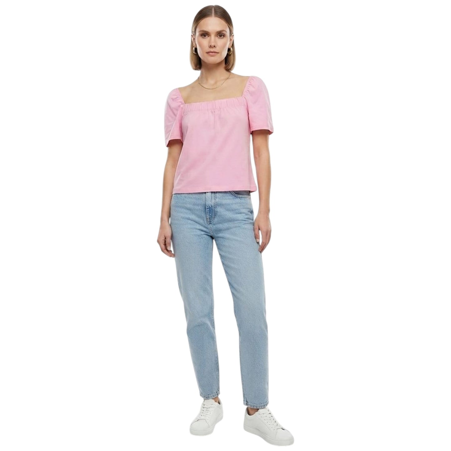 Women's Plain Solid Top,Pink