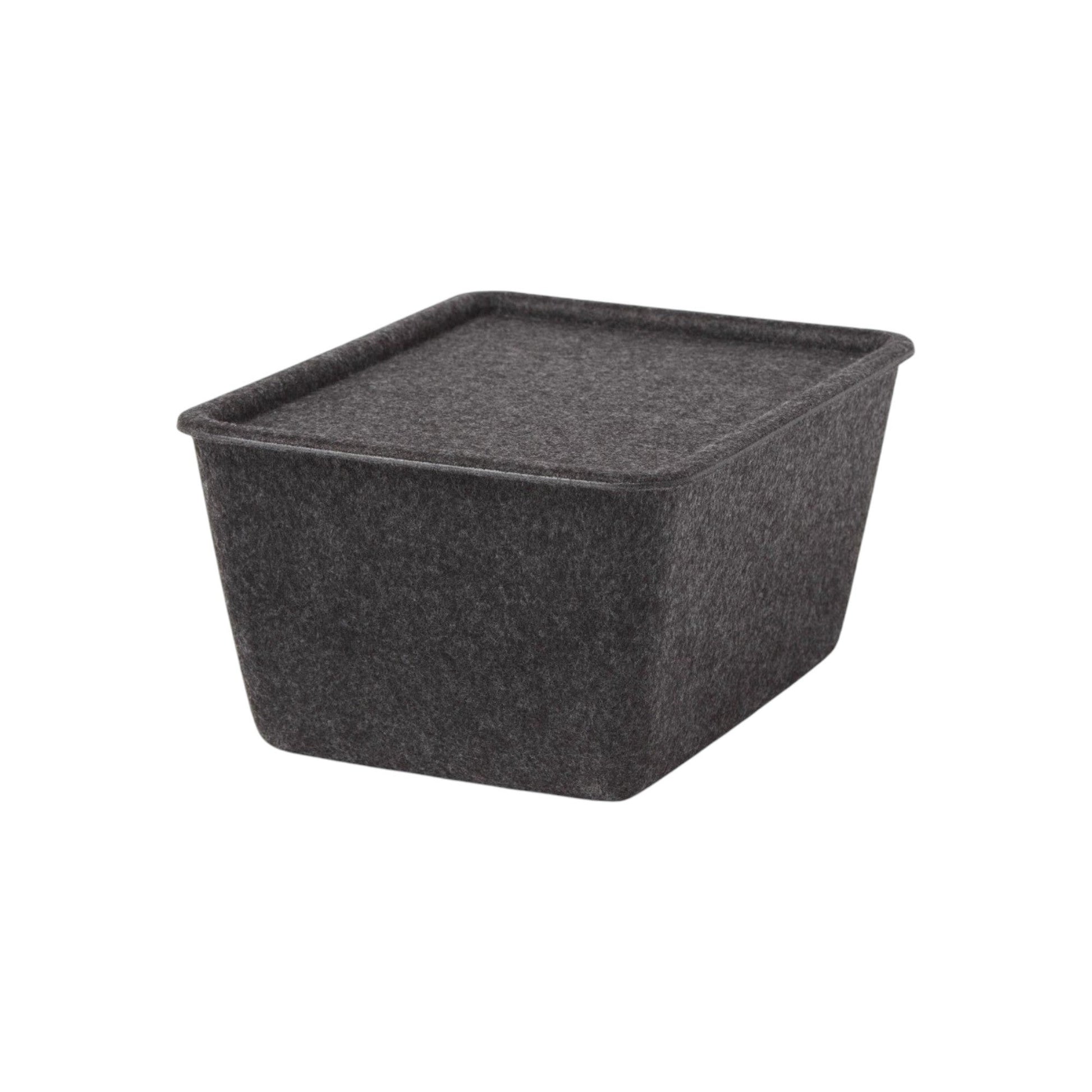Stackable Felt Bin With Lid
