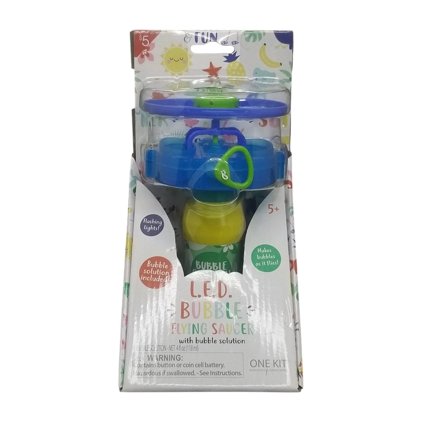 Led Bubble Flying Saucer Toy