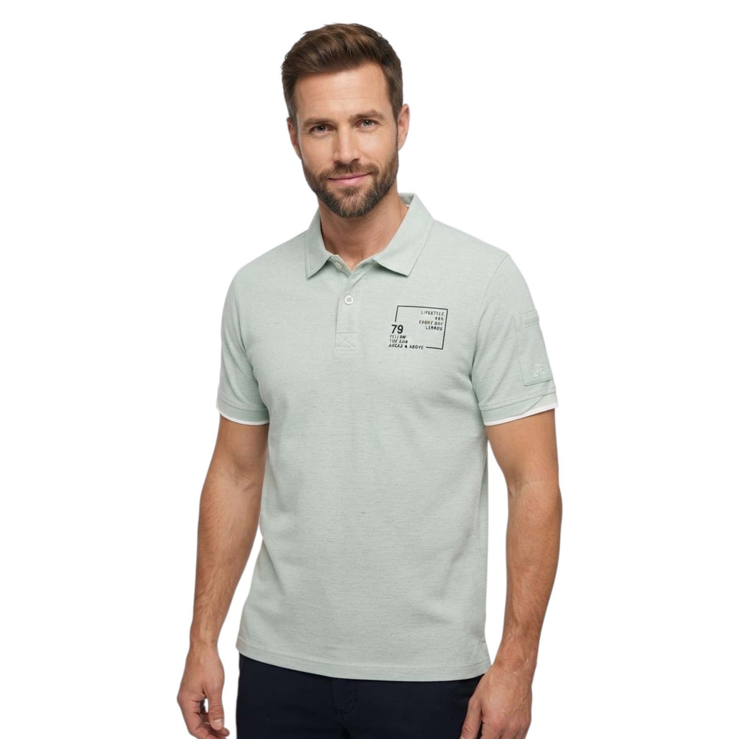 Men's Printed Top,Light Mint