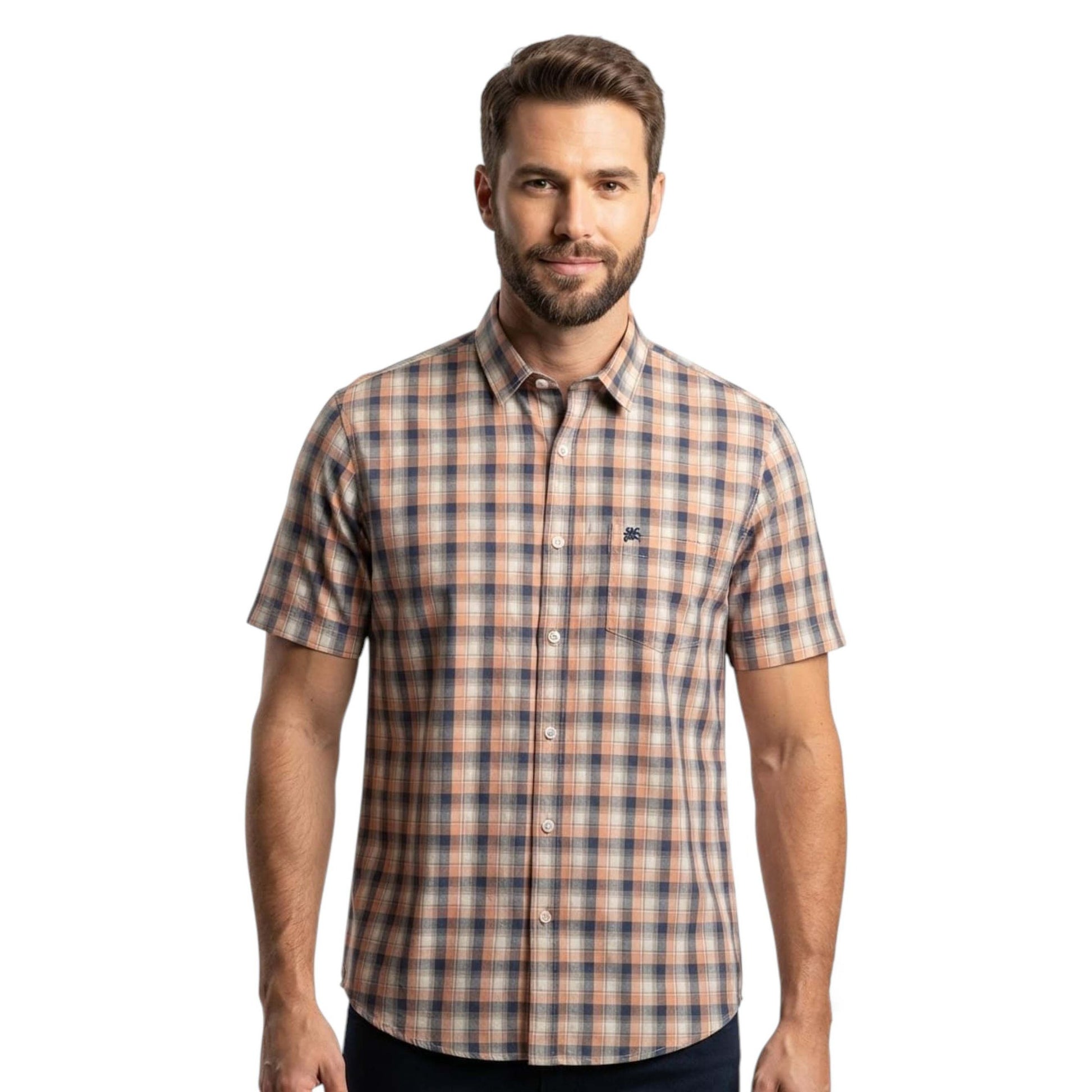 Men's Plaid Dress Shirt,Multi