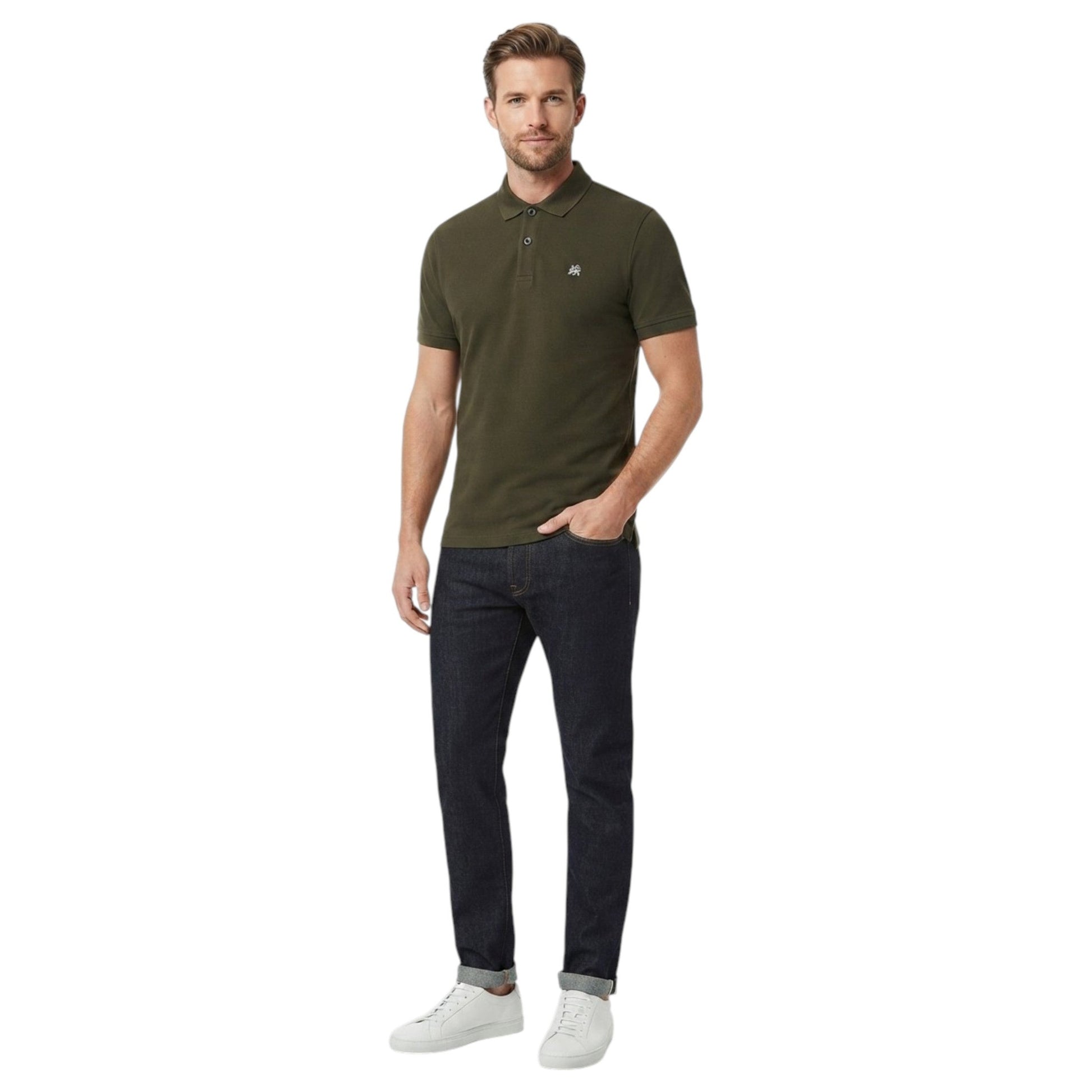 Men's Plain Solid Top,Olive