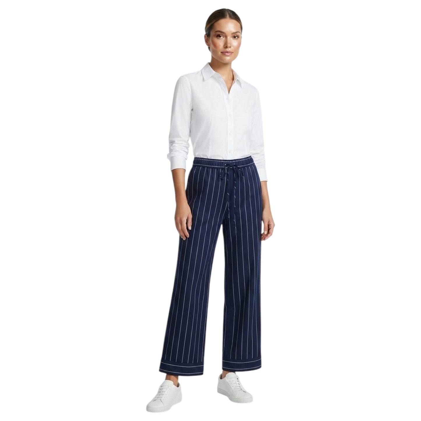 Women's Stripped Pants,Navy
