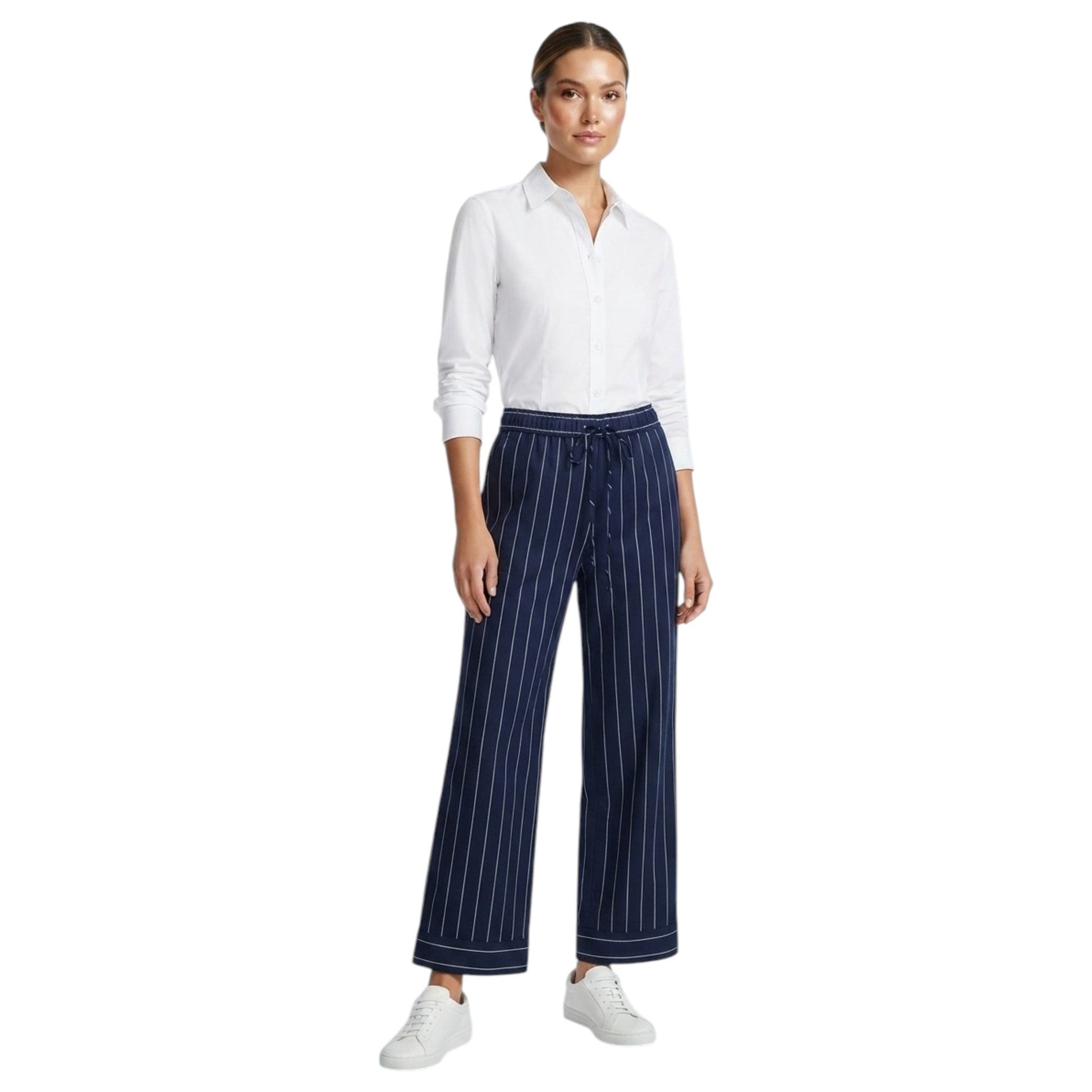 Women's Stripped Pants,Navy