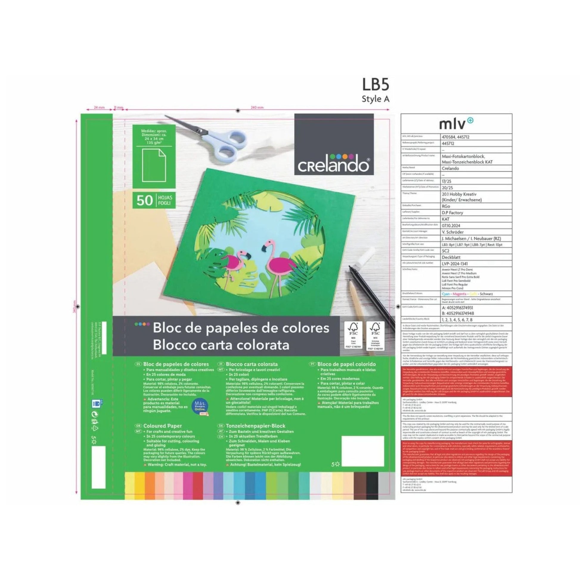 Colored Drawing Paper Pad