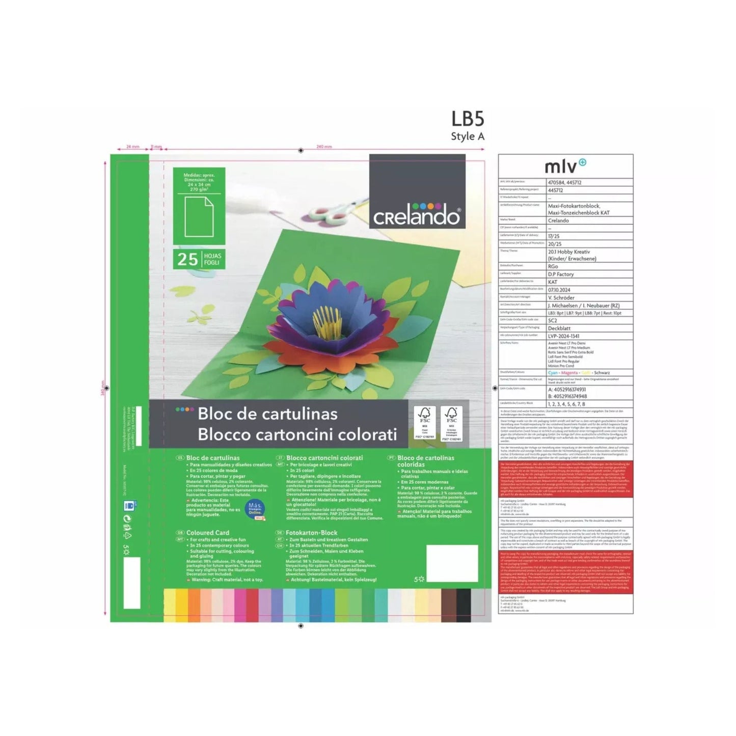 Colored Drawing Paper Pad