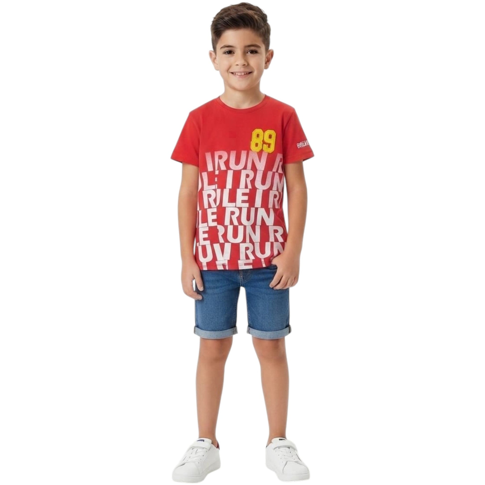 Kids Boy's Printed Top,Red