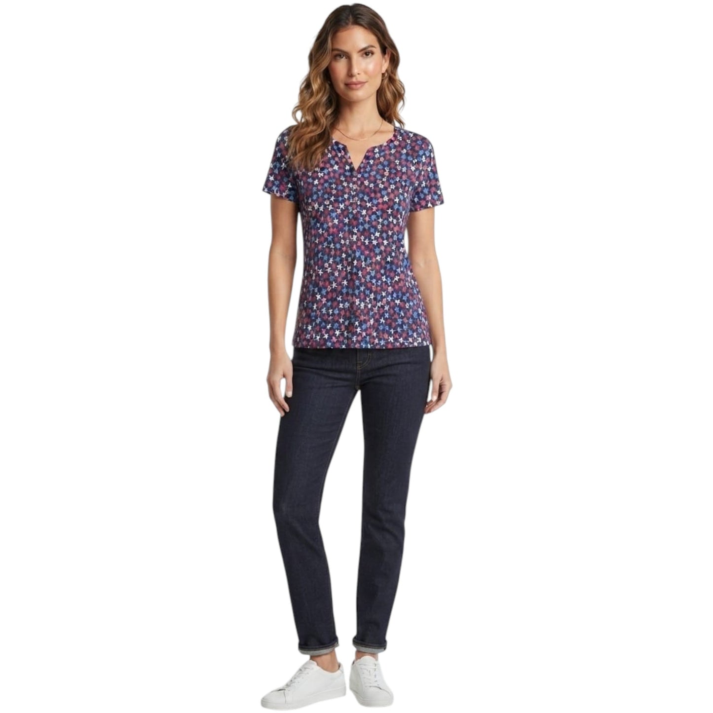 Women's Star Printed Top,Multi