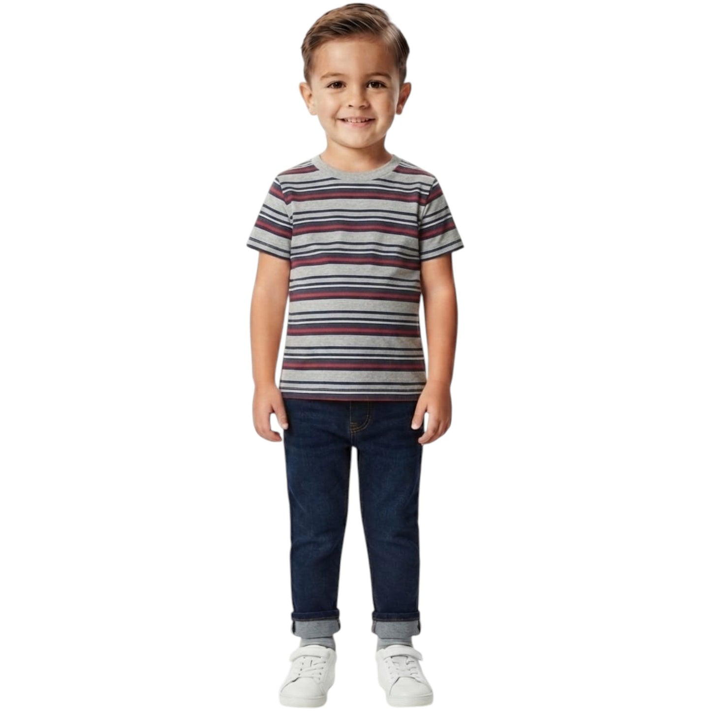 Kids Boy's Striped Top,Multi