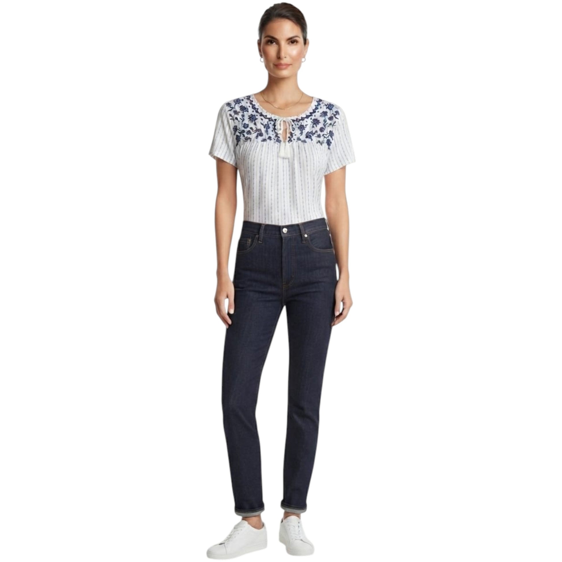 Women's Printed Top,White