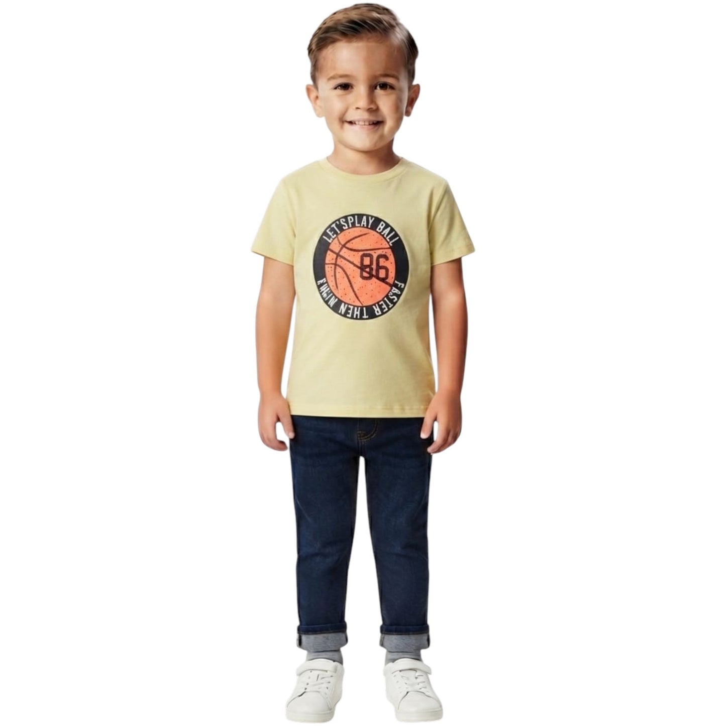 Kids Bpy's Printed Top,Yellow