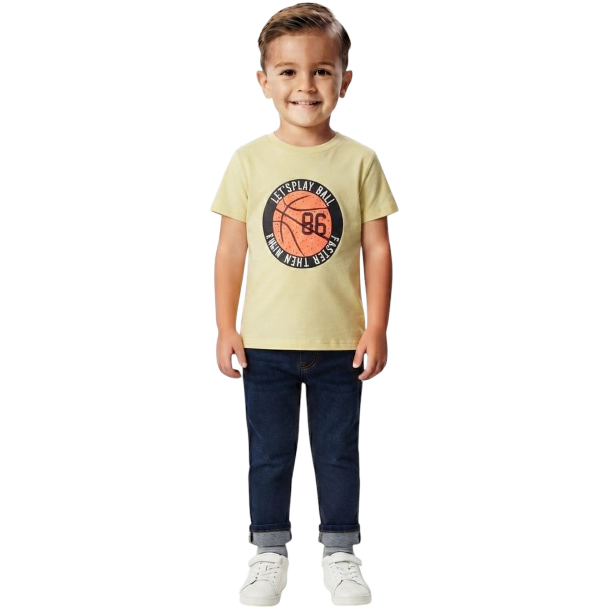 Kids Bpy's Printed Top,Yellow