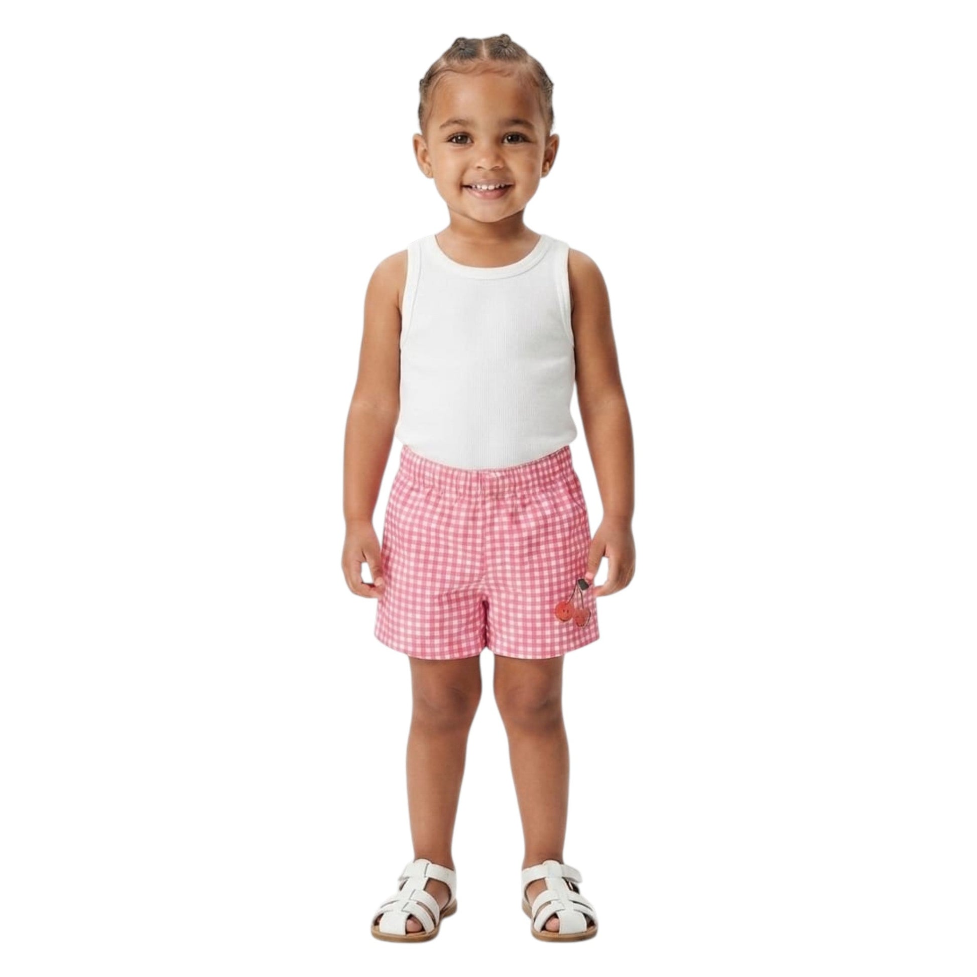 Kids Girl's Plaid Short,Red