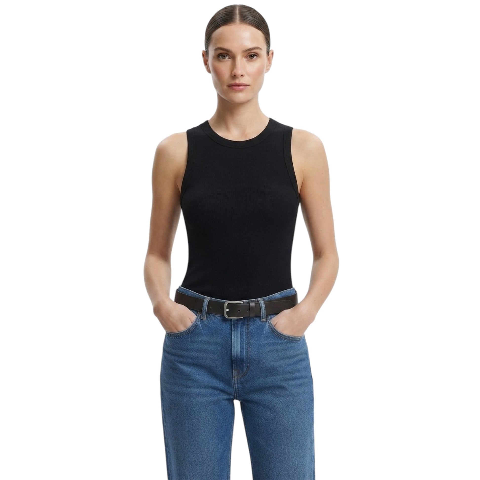 Women's Plain Solid Top,Black