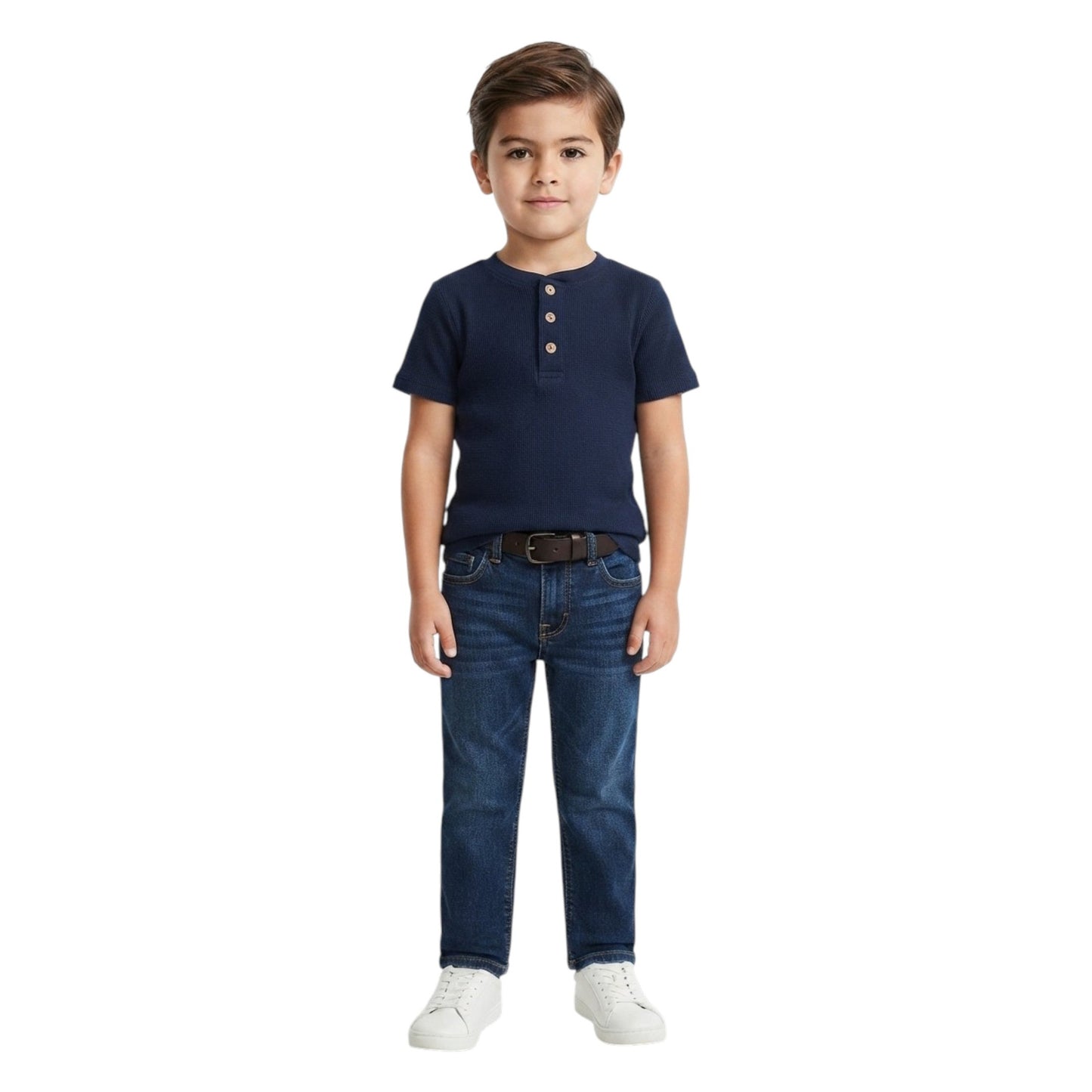 Kids Boy's Textured Top,Navy