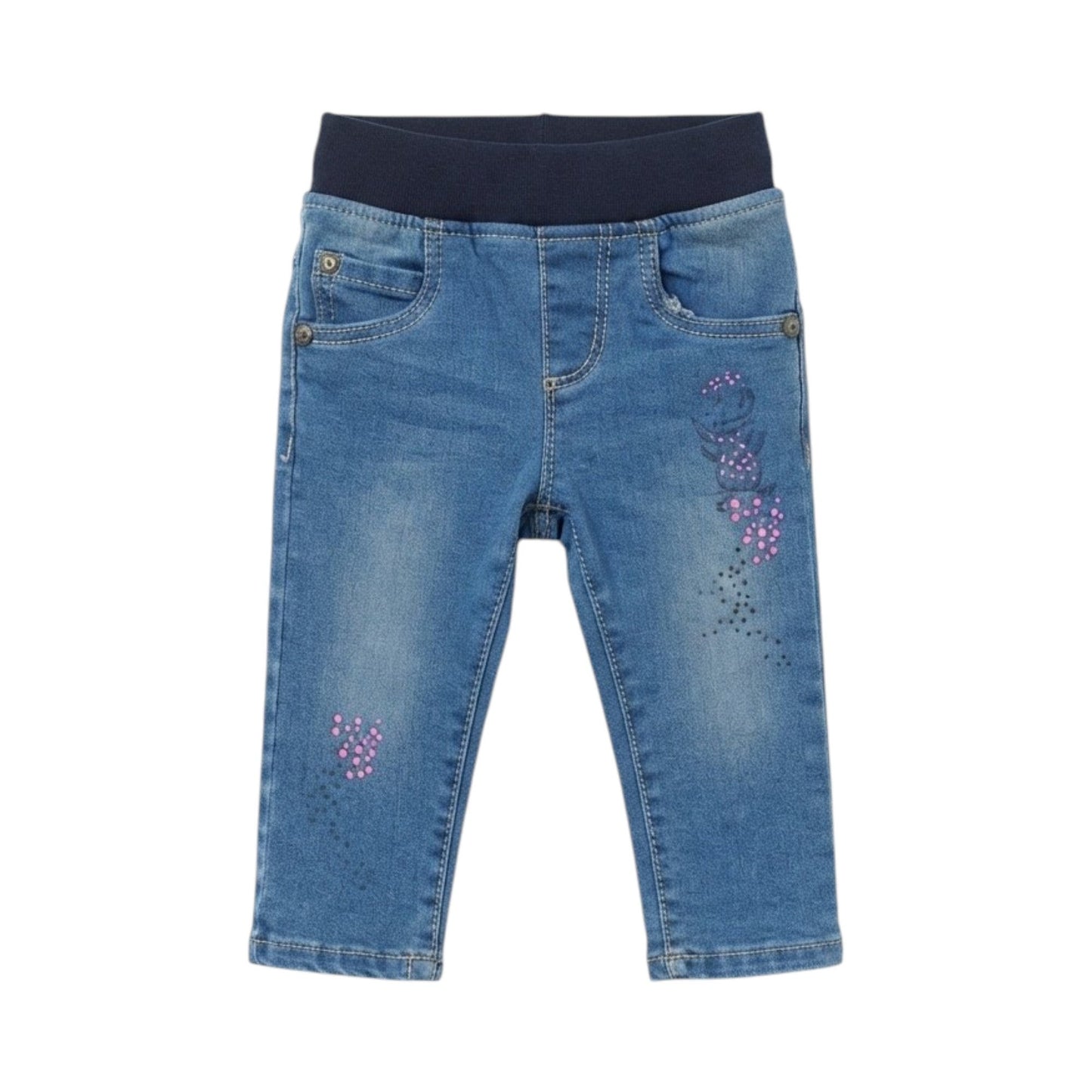 Kids Girl's Printed Jeans,Blue
