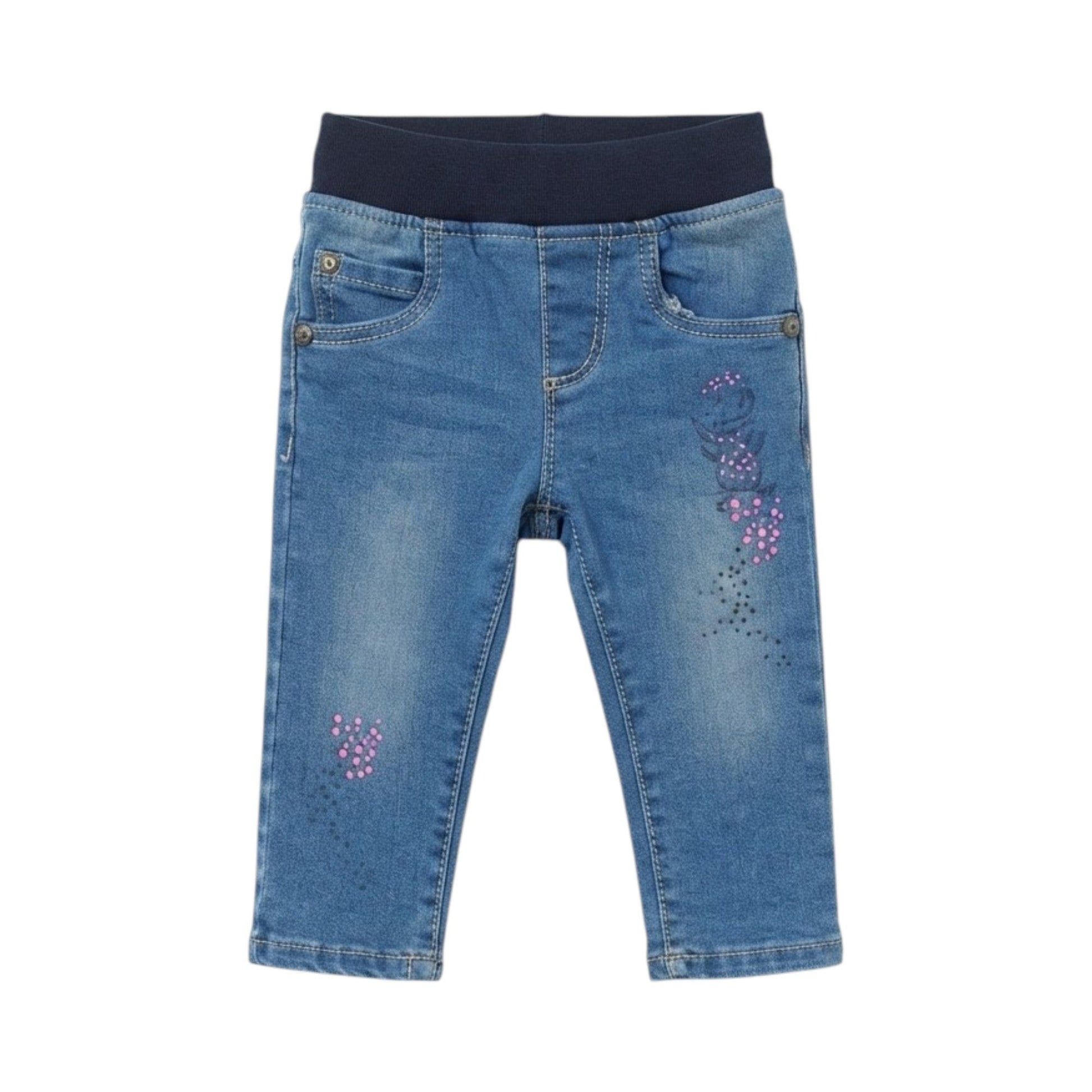 Kids Girl's Printed Jeans,Blue