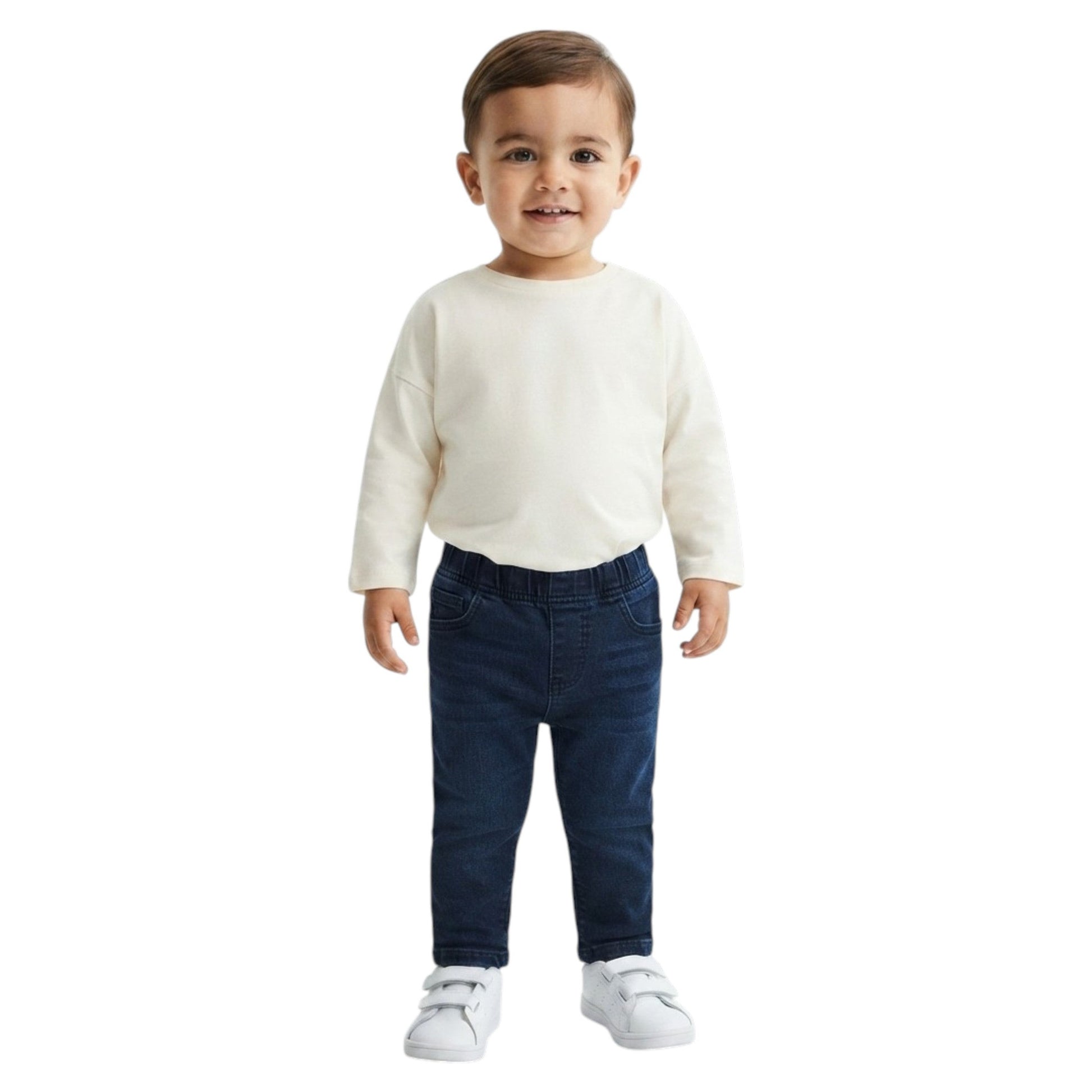 Kids Boy's Plain Solid Top,White
