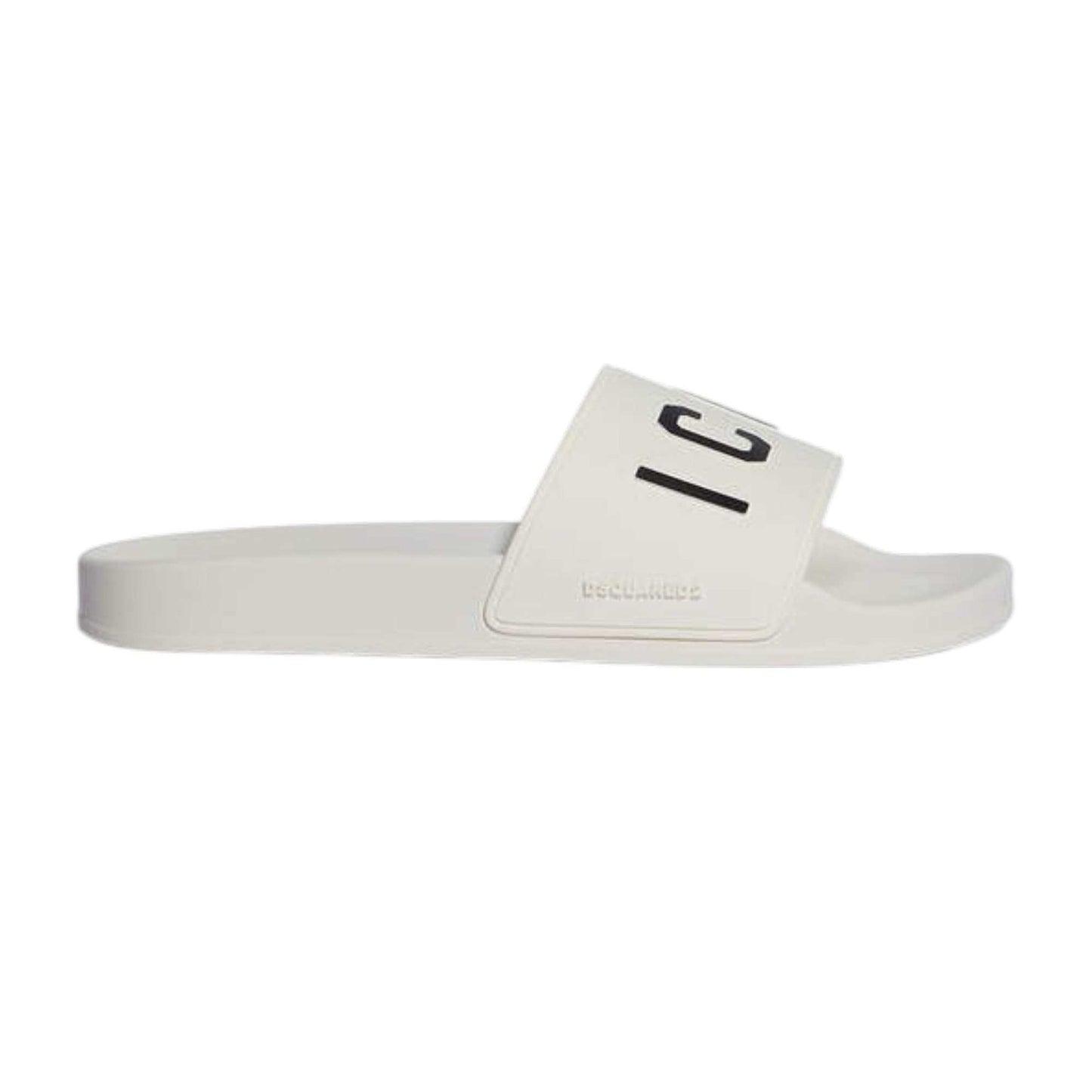 Men's Logo Patched Slippers,Off White