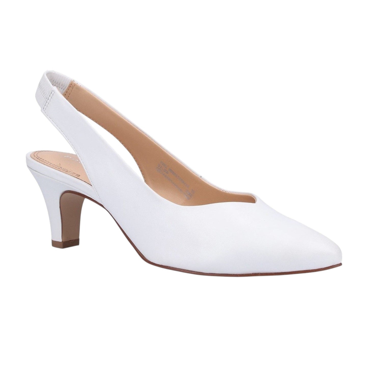 Women's Plain Heeled Shoes,White
