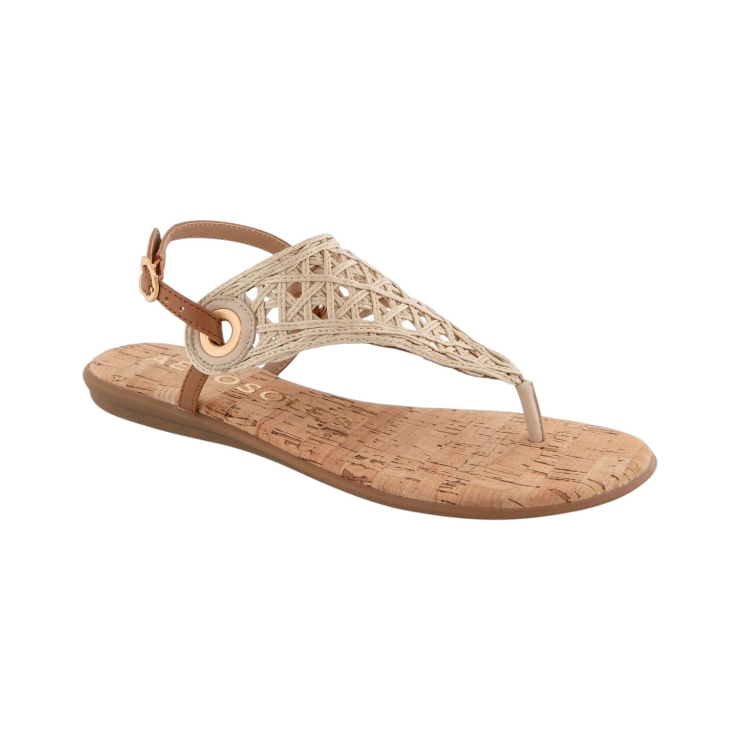 Women's Textured Conclusion Sandals,Beige