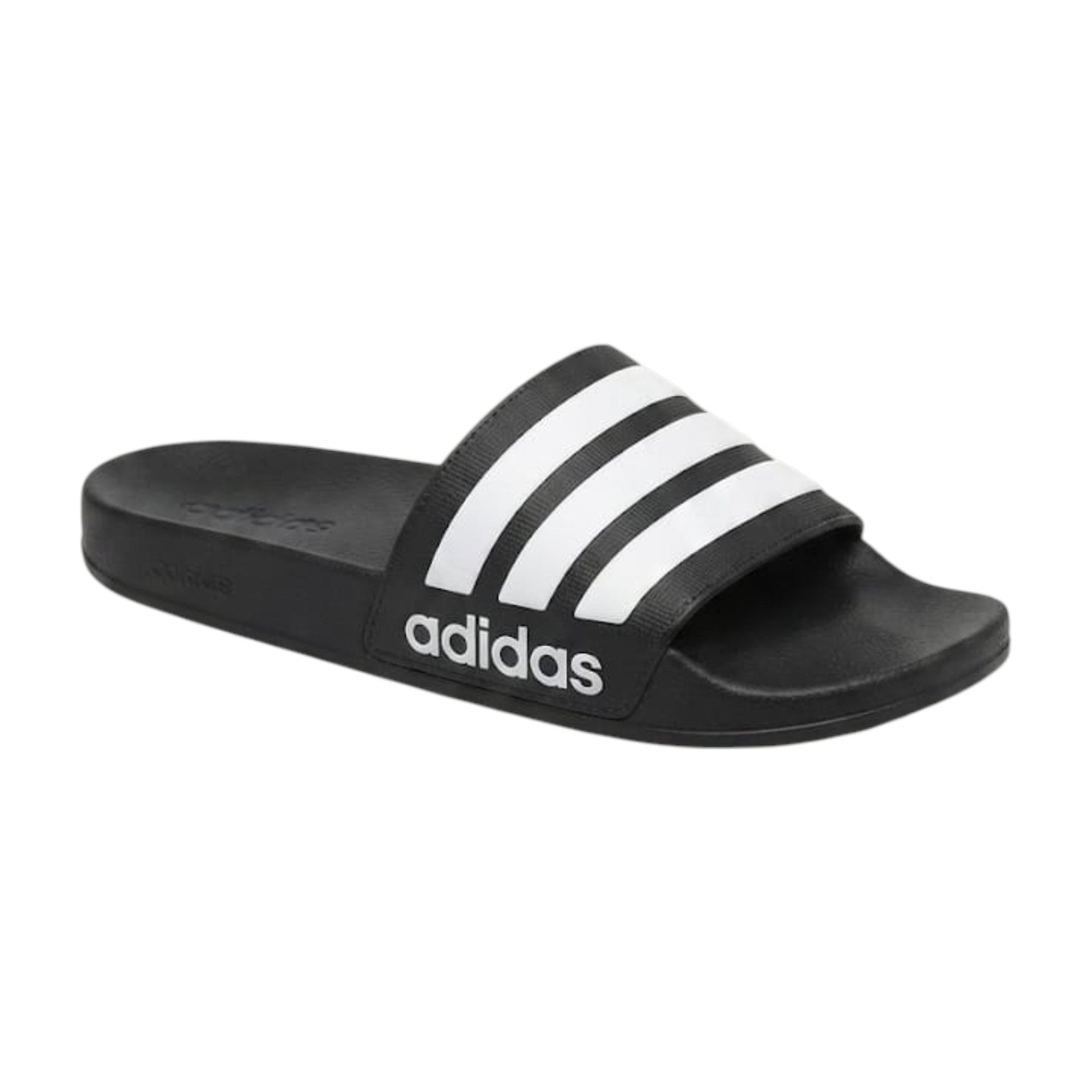 Men's Logo Patched Slippers,Black