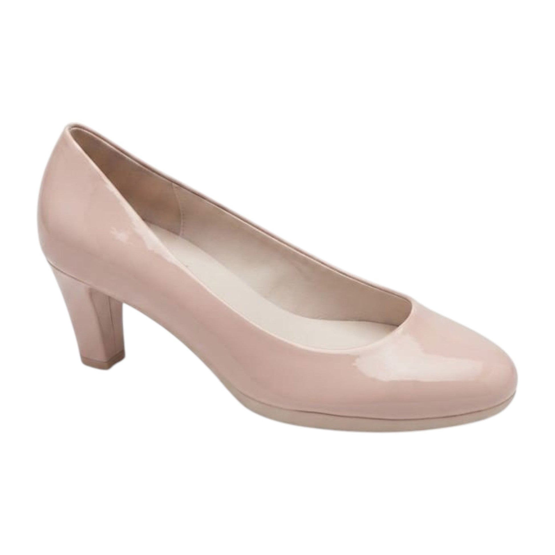 Women's Plain Heeled Shoes,Nude Pink