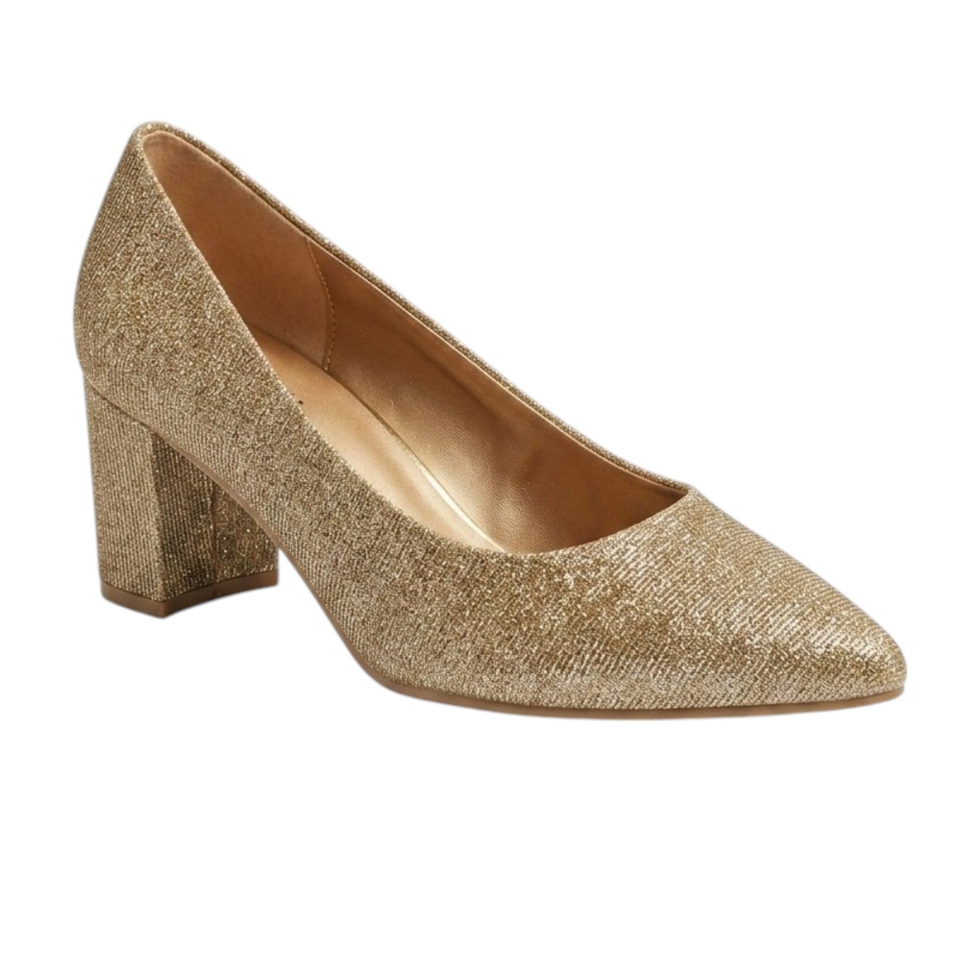 Women's Sequin Glitter Heeled Shoes,Gold/Silver