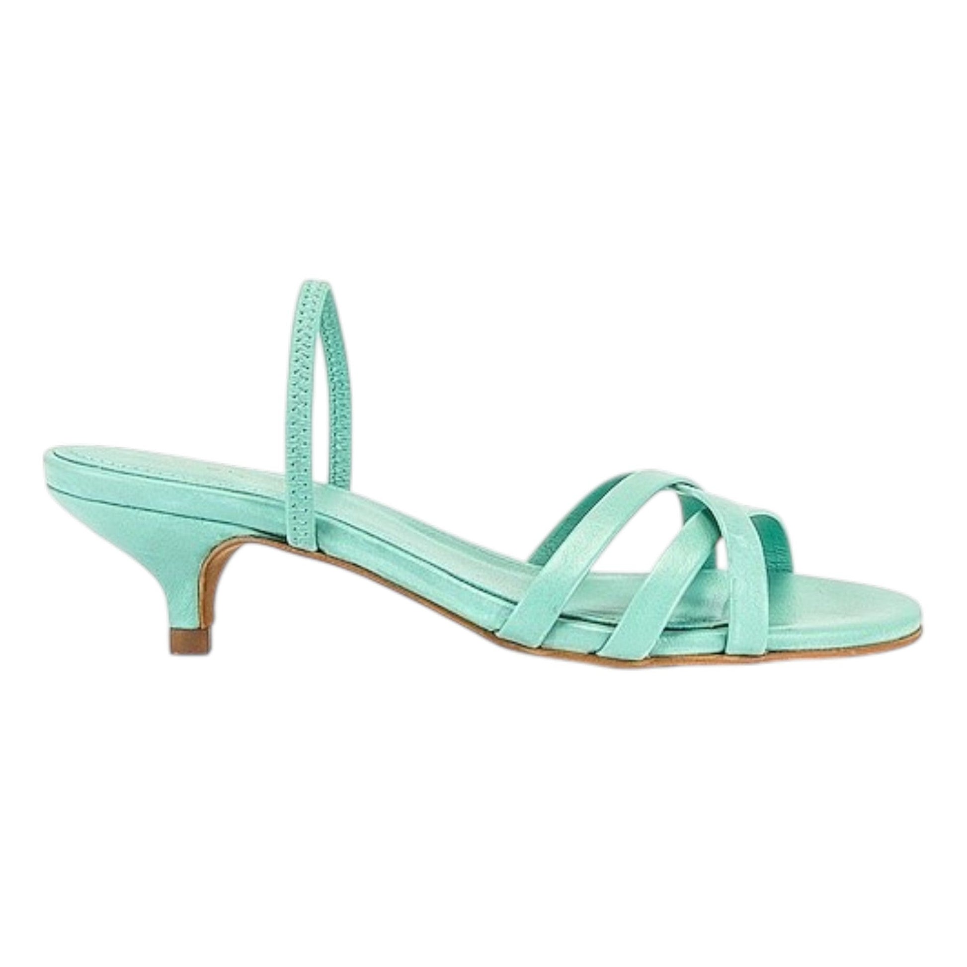 Women's Plain Heeled Shoes,Turquoise Blue