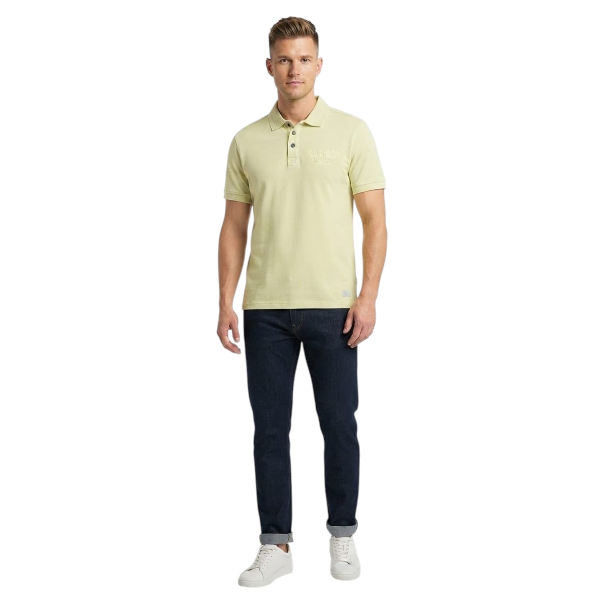 Men's Printed Top,Yellow Green