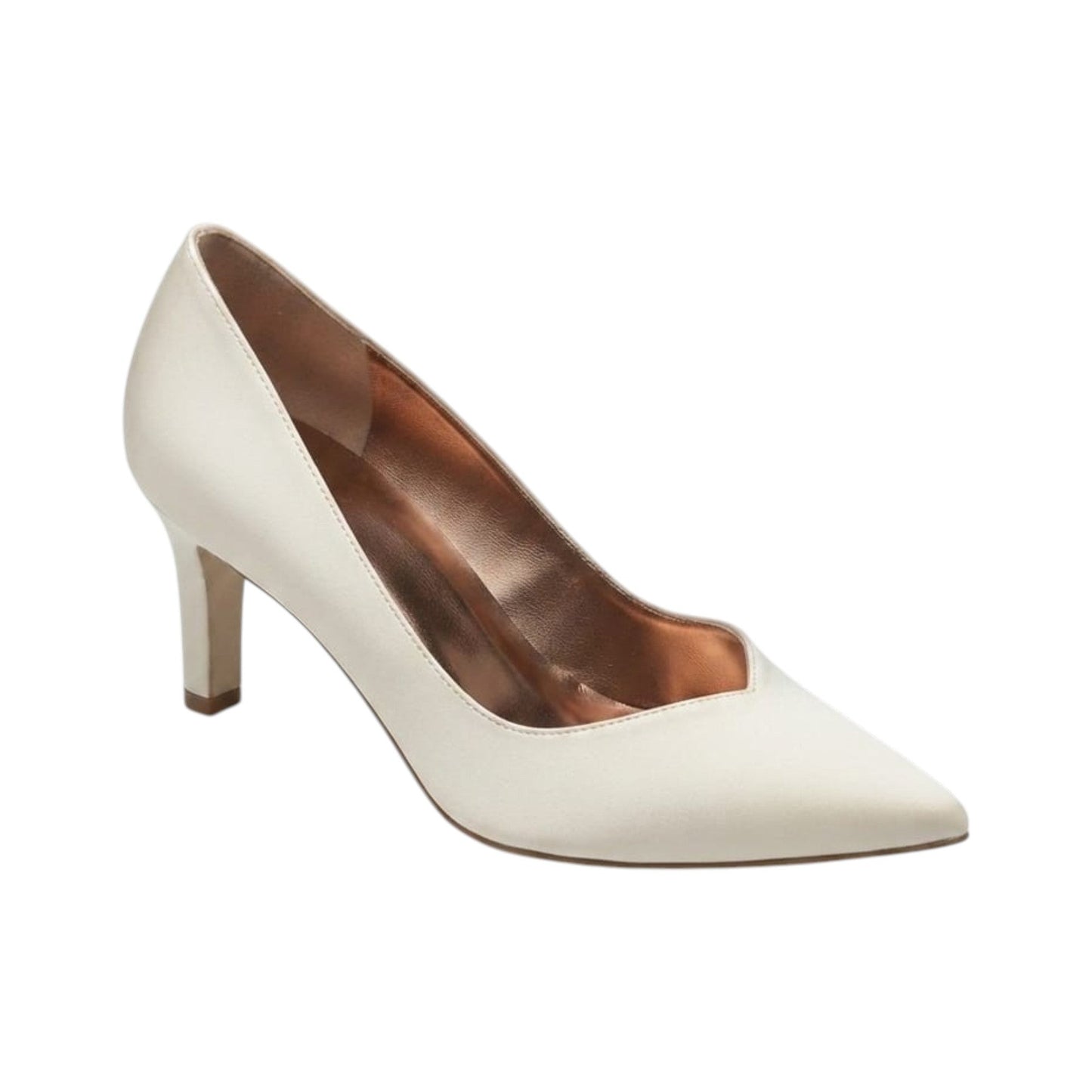 Women's Plain Heeled Shoes,Beige