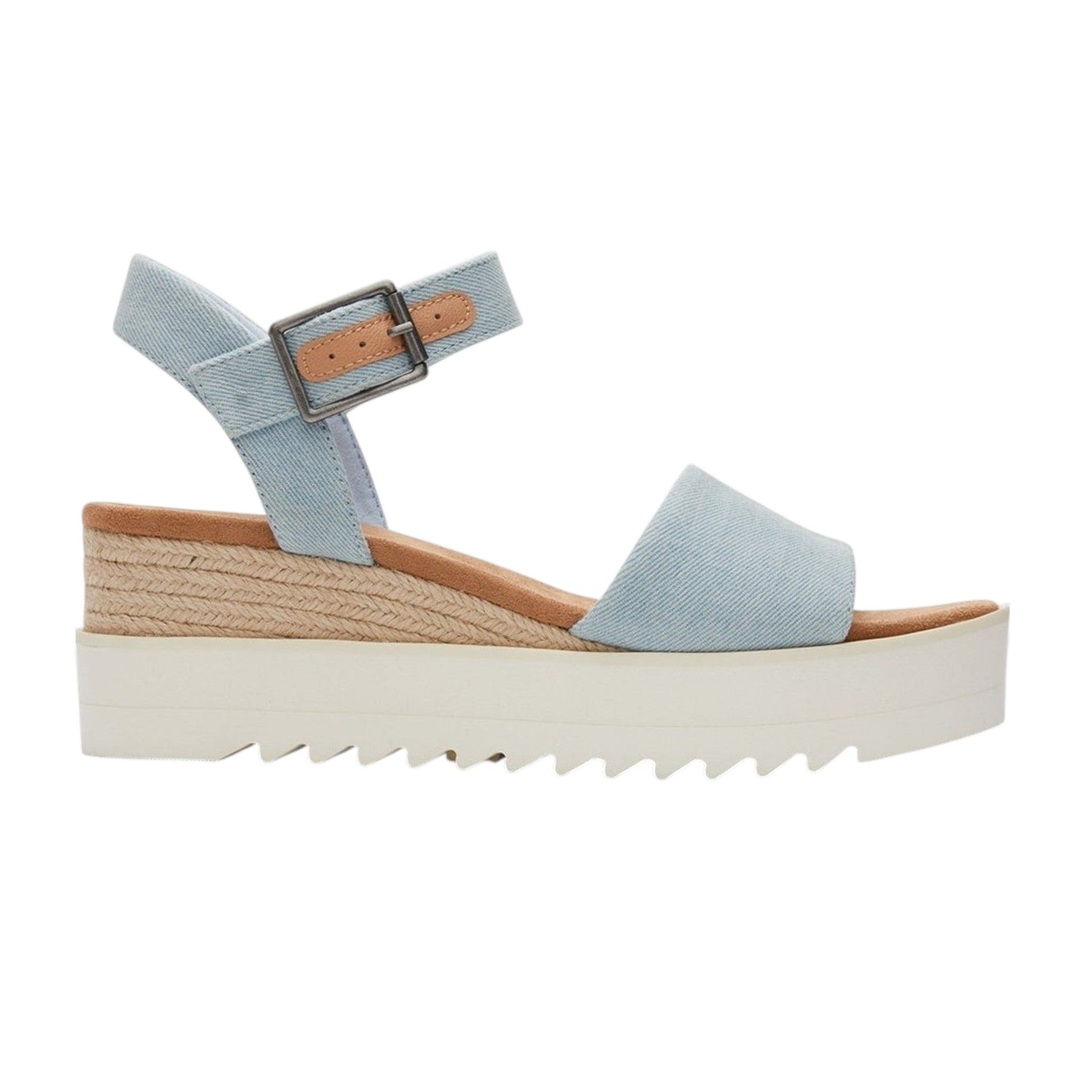 Women's Plain Denim Sandals,Light Blue
